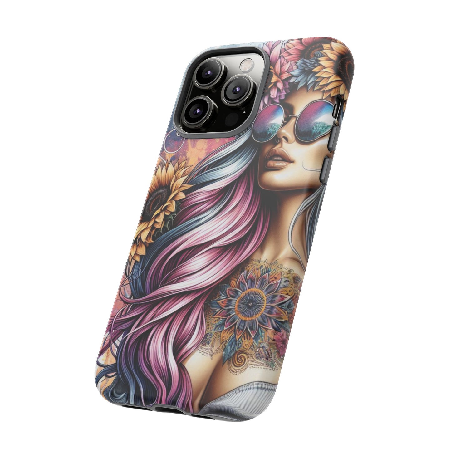Bohemian Sunflower Queen – Retro Floral Fantasy Mobile Cover