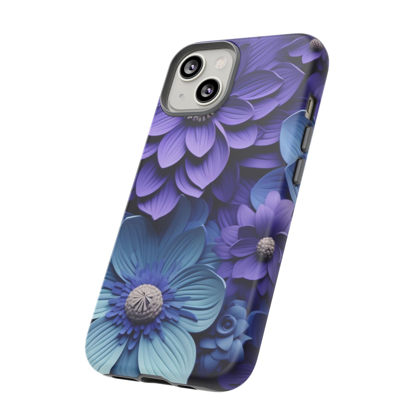 Royal Blue Floral Phone Case – Elegant & Luxurious Design