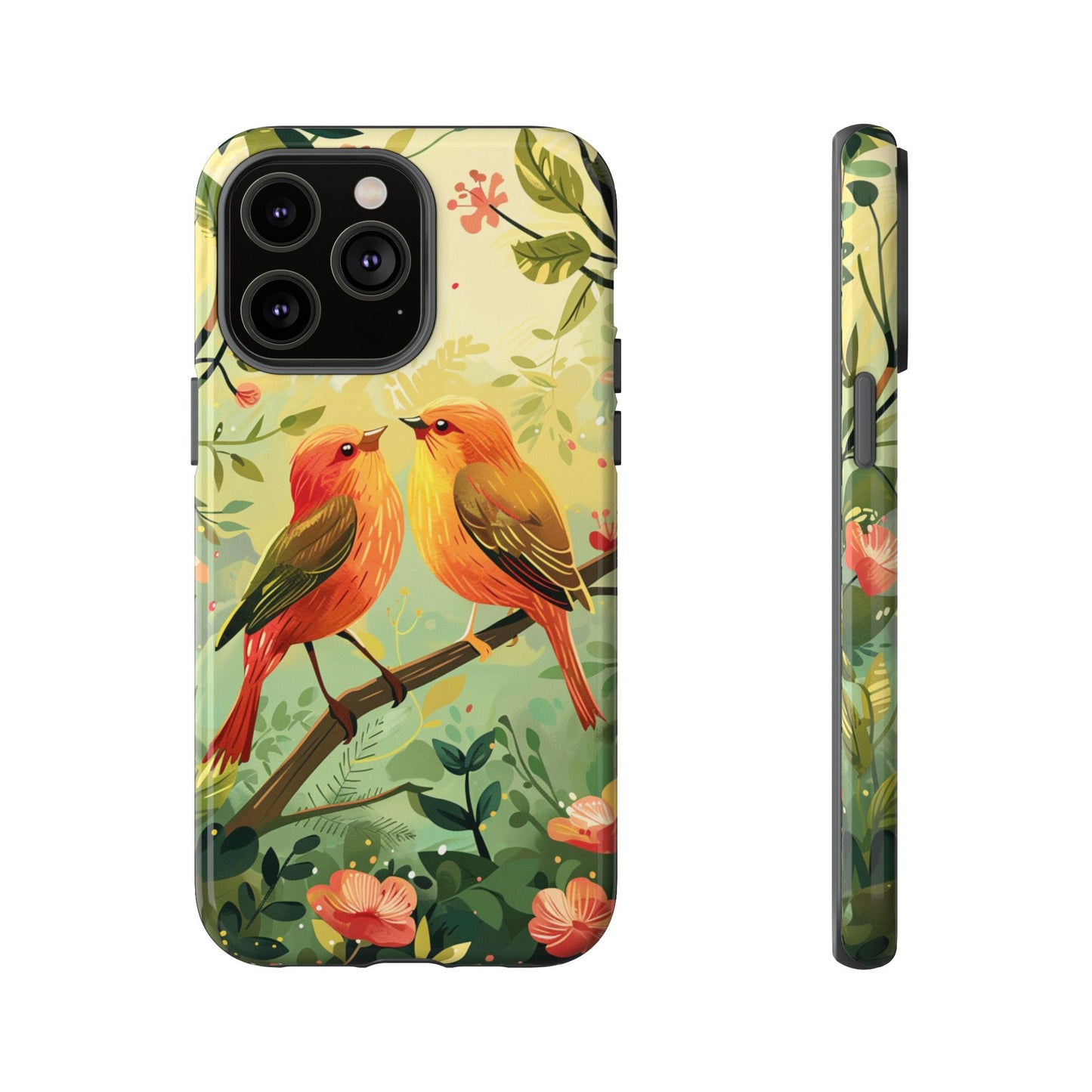 Floral Birds Phone Case β Elegant Nature-Inspired Design for iPhone, Samsung & Google Pixel