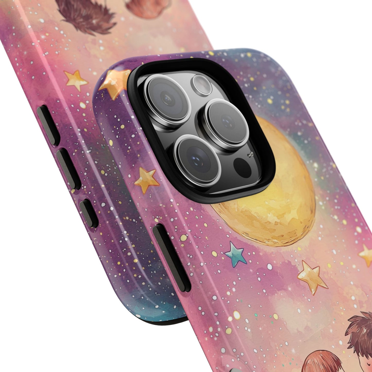 Cosmic Love: Anime Starry Night Phone Case for iPhone, Samsung, Google Pixel