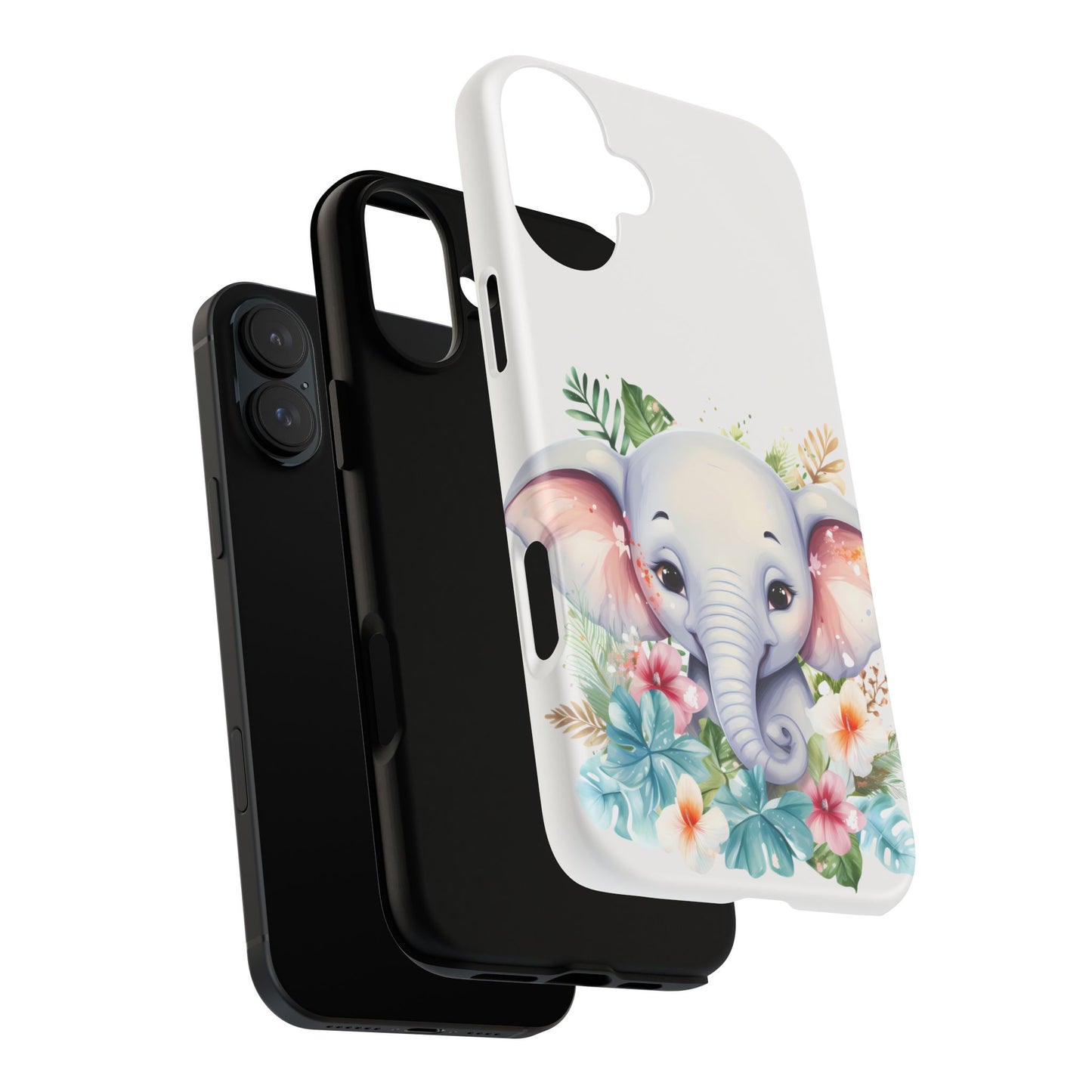 Adorable Baby Elephant Mobile Cover – Floral Fantasy Art