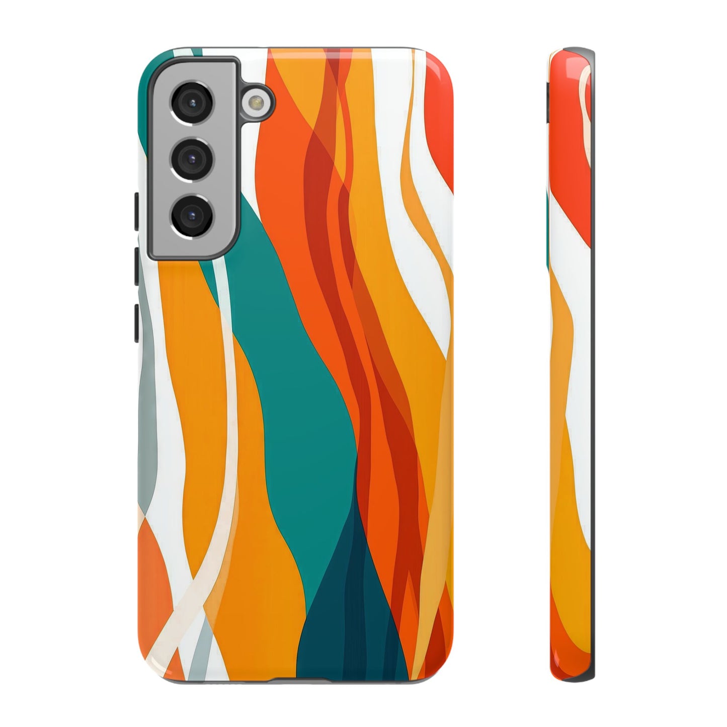 Sunset Waves – Retro Abstract Phone Case for iPhone, Samsung & Pixel
