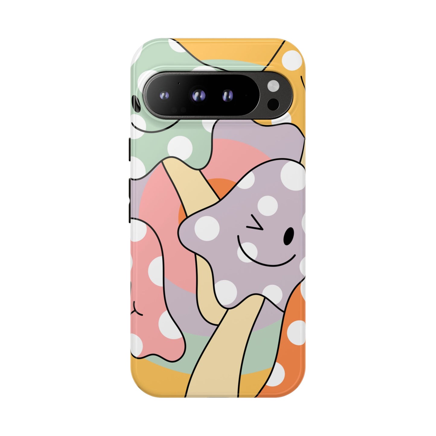 Retro Smiley Mushroom Phone Case β Cute 70s Aesthetic for iPhone, Samsung & Google Pixel
