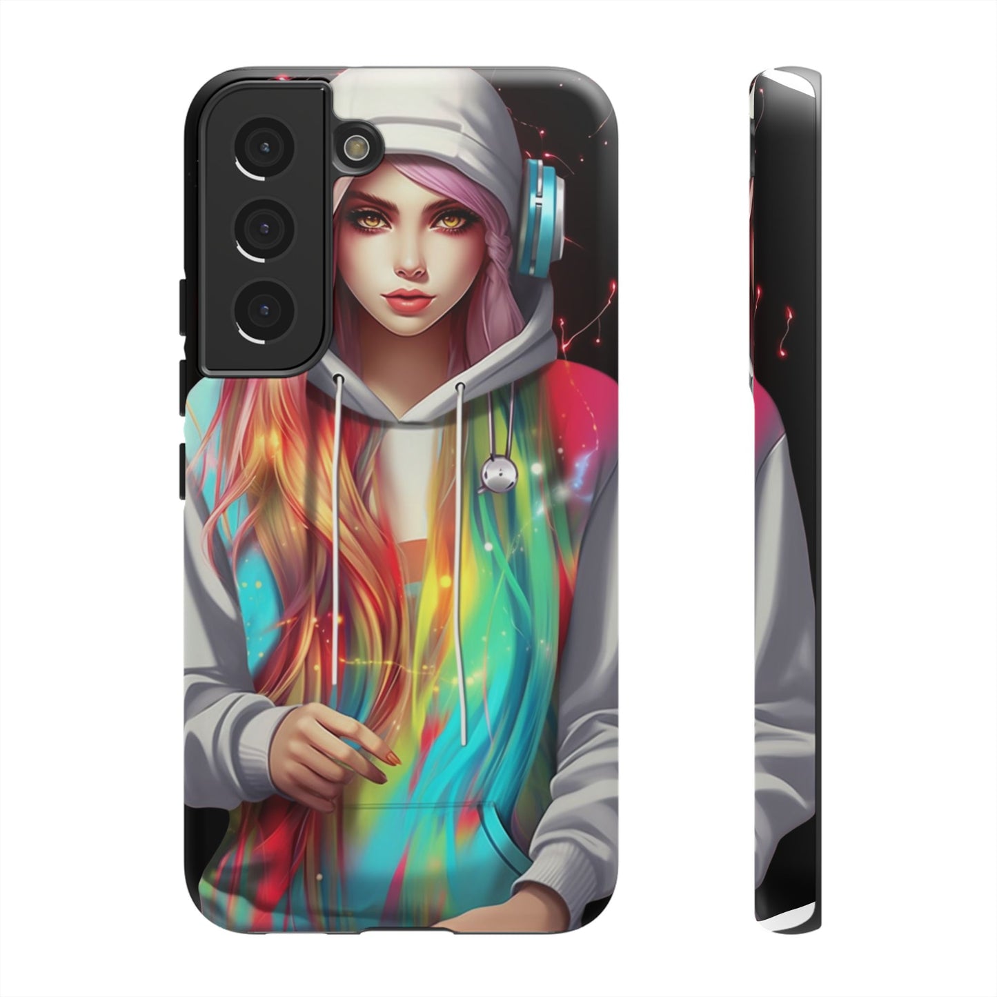Anime Girl Phone Case - Cute Aesthetic Cover for iPhone, Samsung & Google Pixel, Girly Phone Case, Kawaii Phone Case, Anime Lover Gift