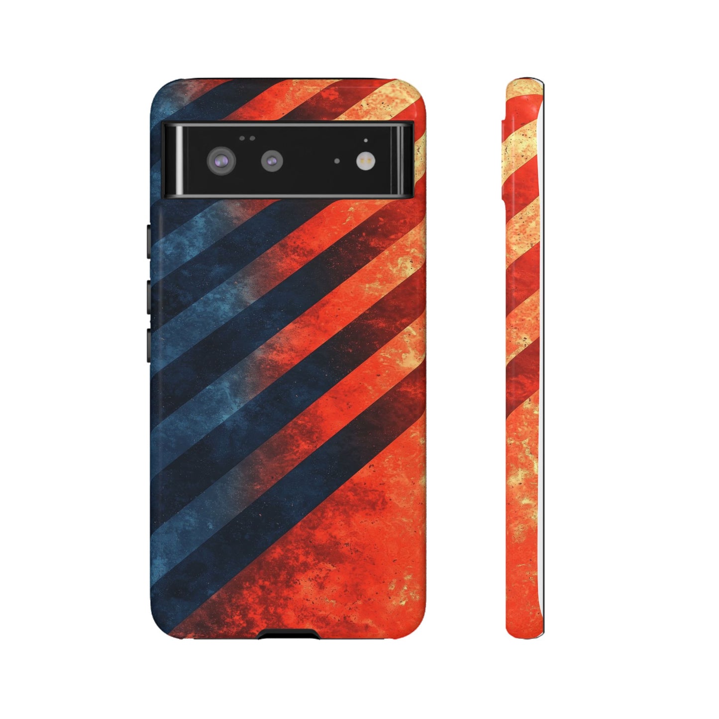 Molten Stripes – Grunge Gradient Abstract Phone Case for iPhone, Samsung & Pixel