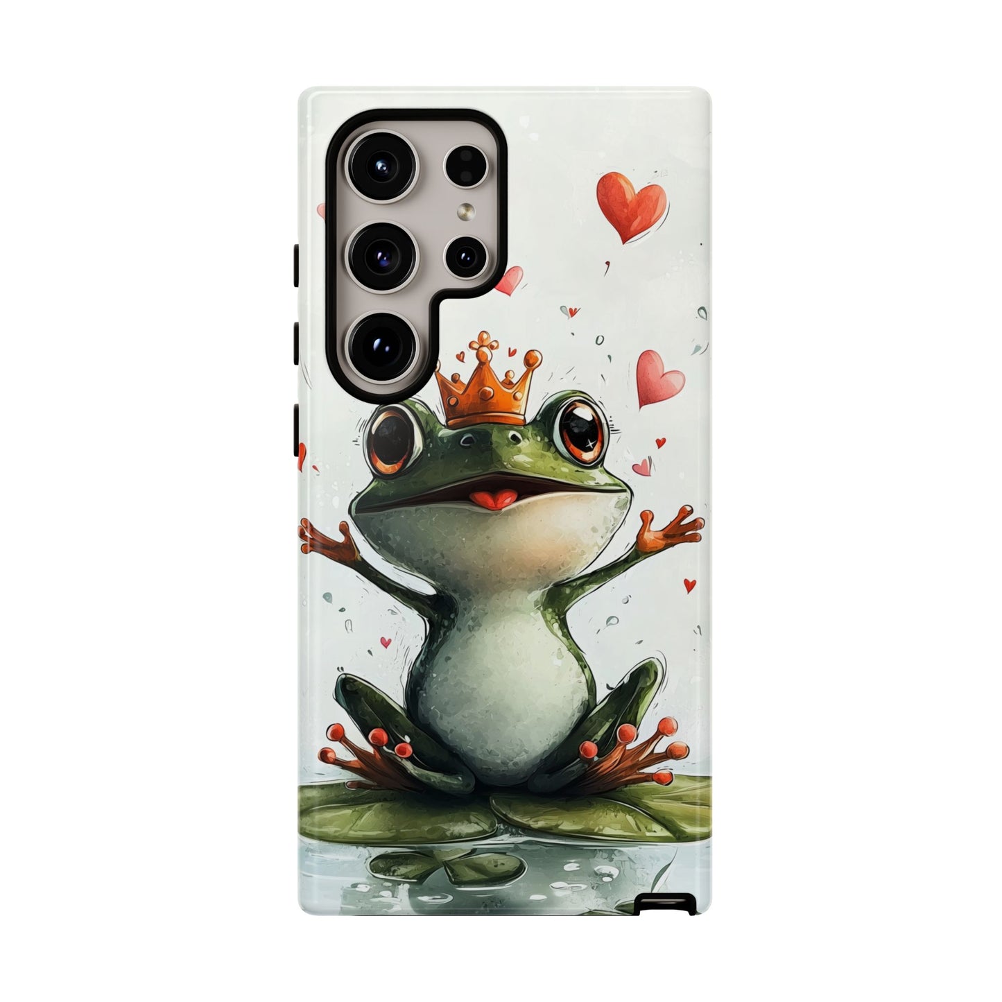 Happy Frog King Phone Case β Cute Anime Aesthetic for iPhone, Google Pixel & Samsung