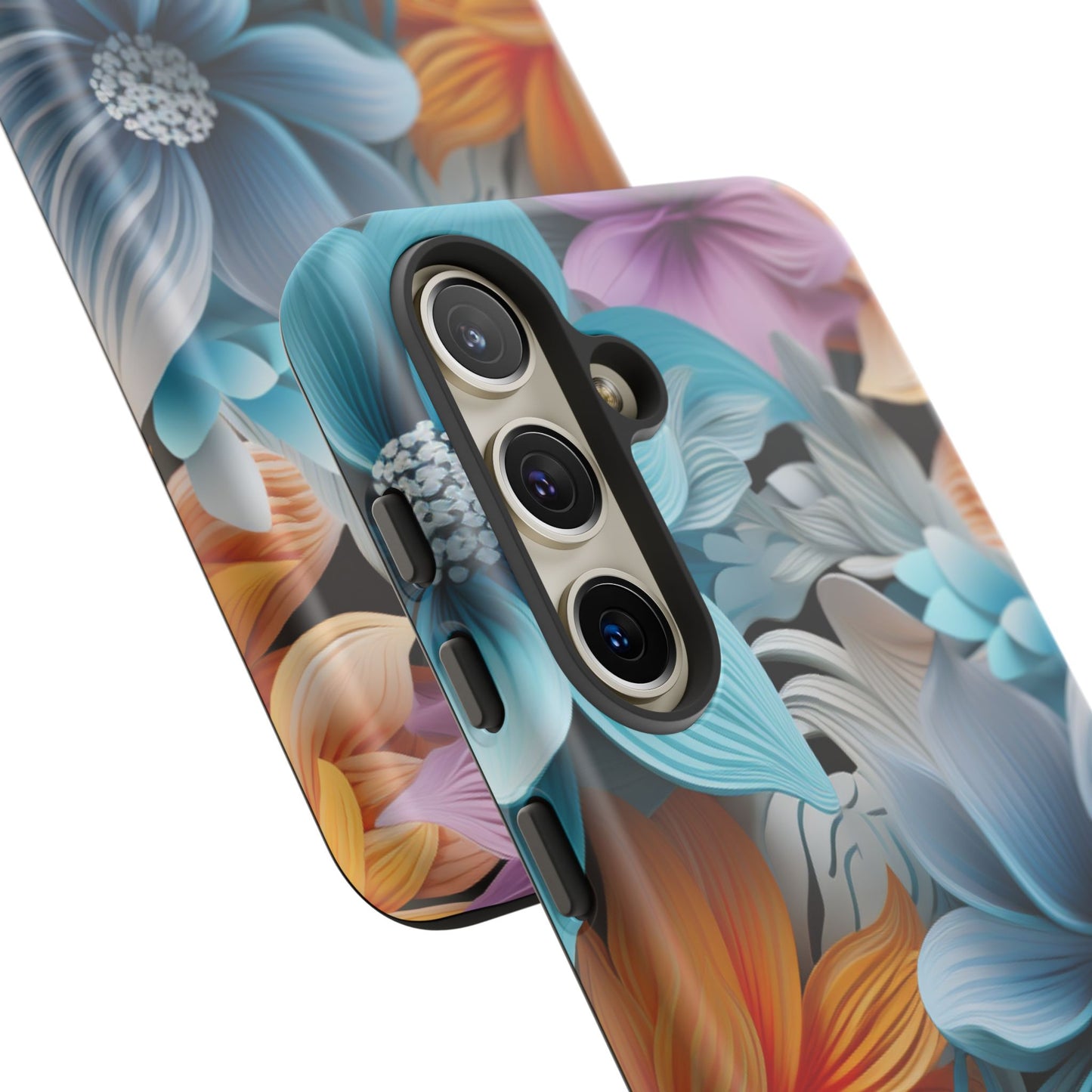Elegant 3D Floral Bloom Mobile Case – Vivid & Artistic