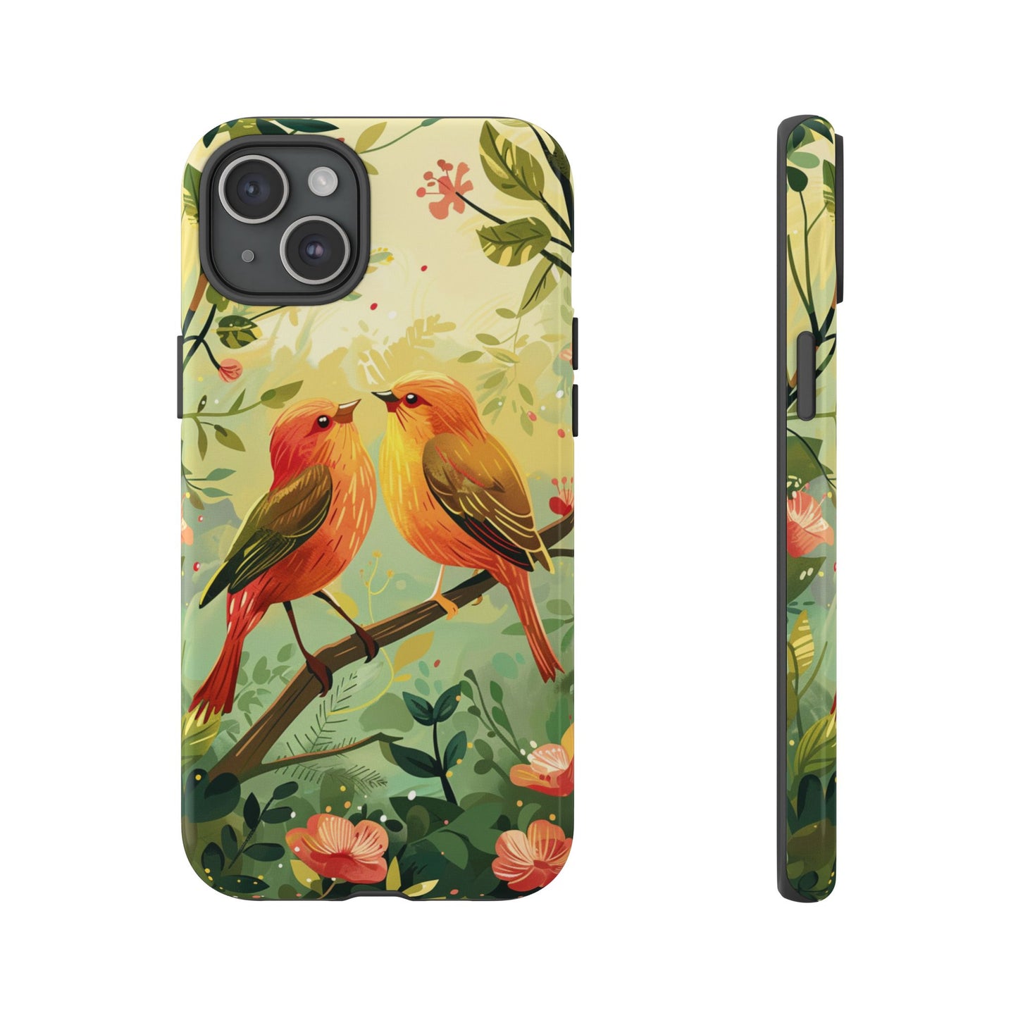 Floral Birds Phone Case β Elegant Nature-Inspired Design for iPhone, Samsung & Google Pixel