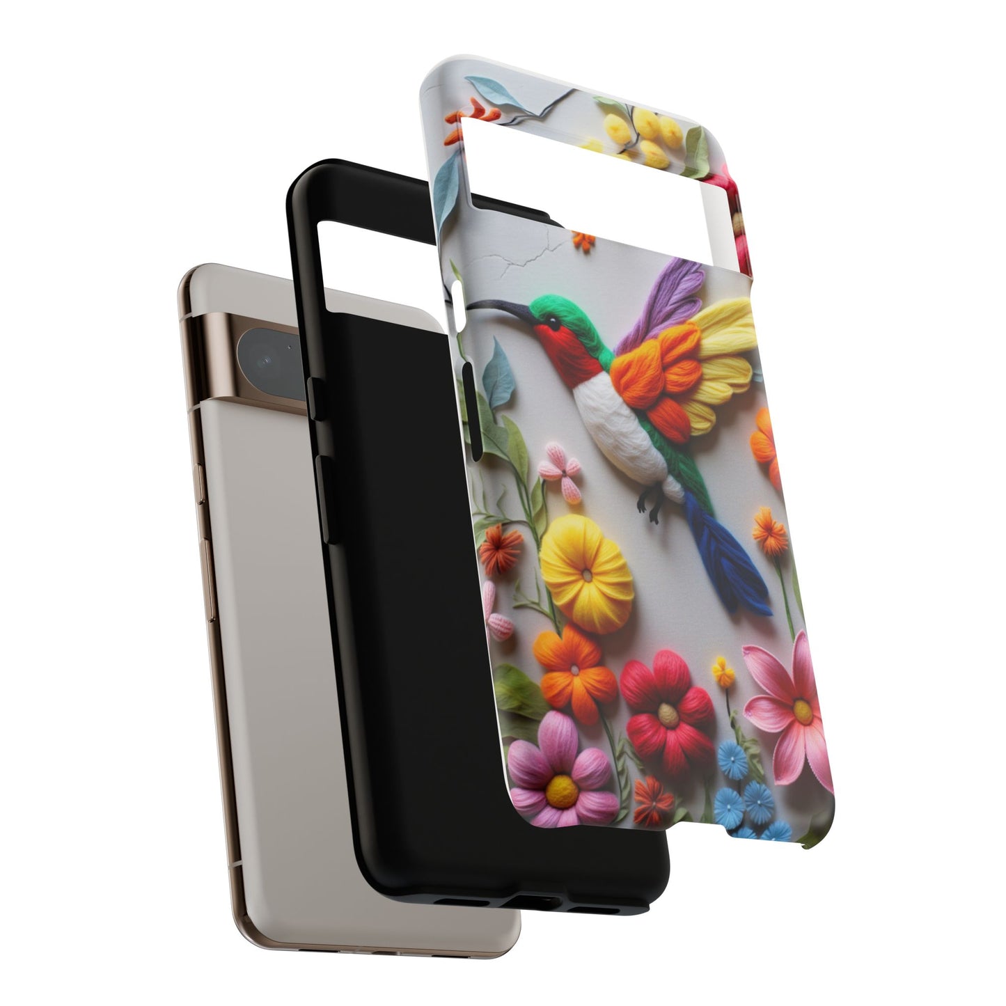 Elegant Hummingbird with Floral Mosaic Design | Nature's Artistic Vibes | Pixel 8 pro