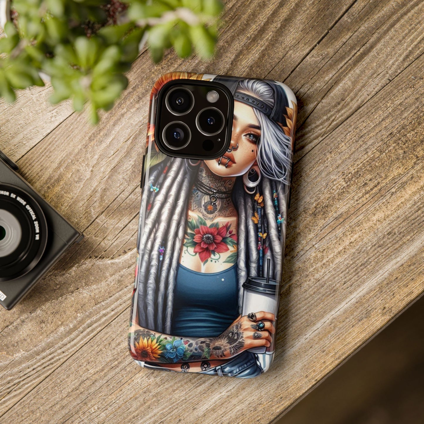 Sunflower Queen – Boho Rebel Tattoo Mobile Cover