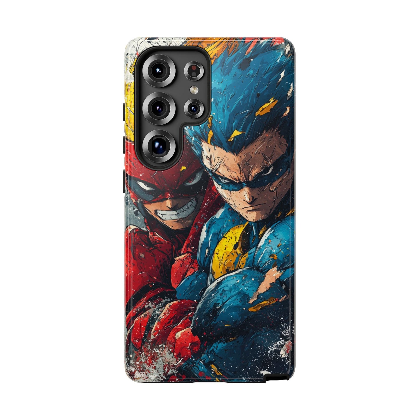 Comic Clash: Superhero Duo | Action, Power, Justice, Heroes, Manga Style Phone Case for iPhone, Samsung & Pixel