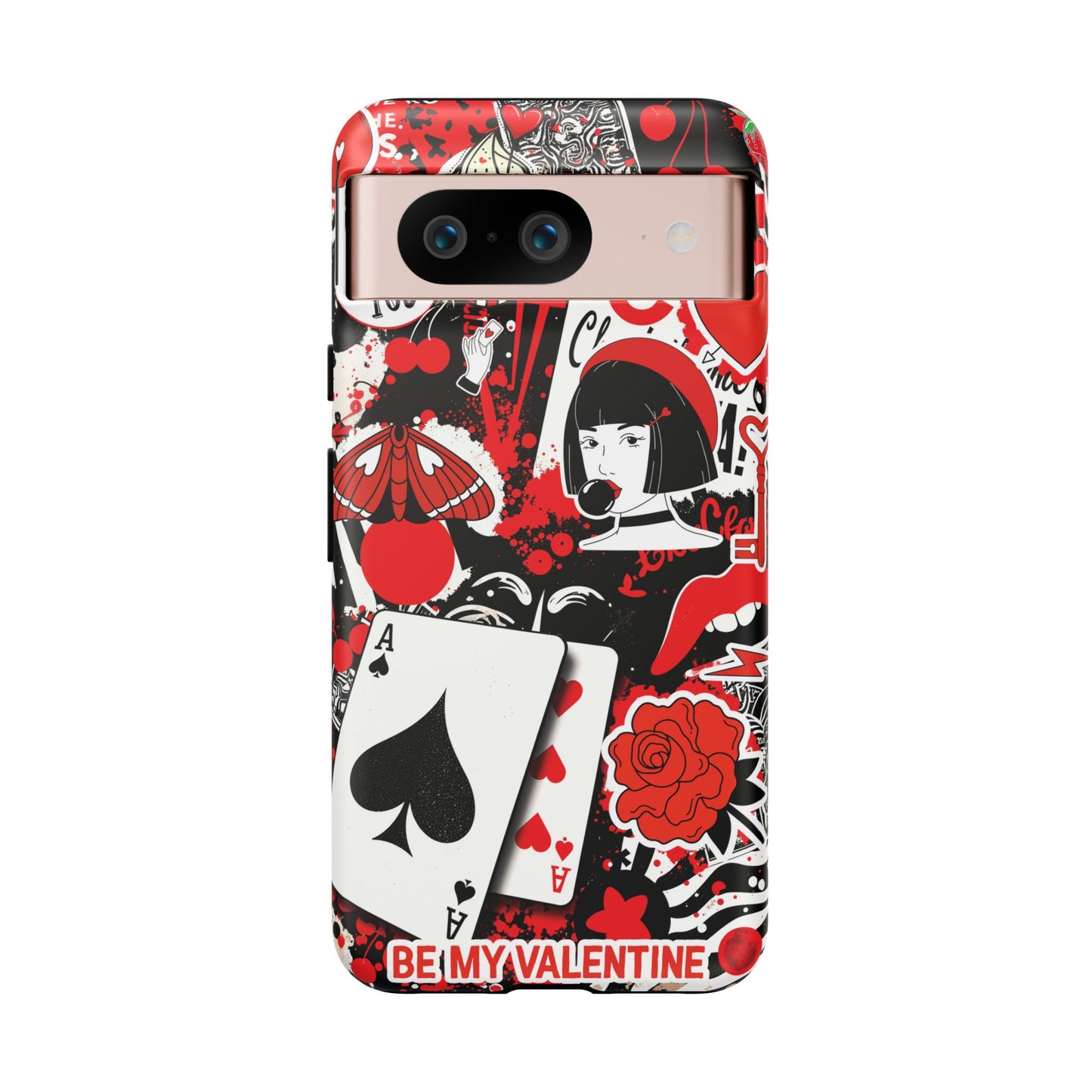 Bold Red & Black Ace Card Phone Case