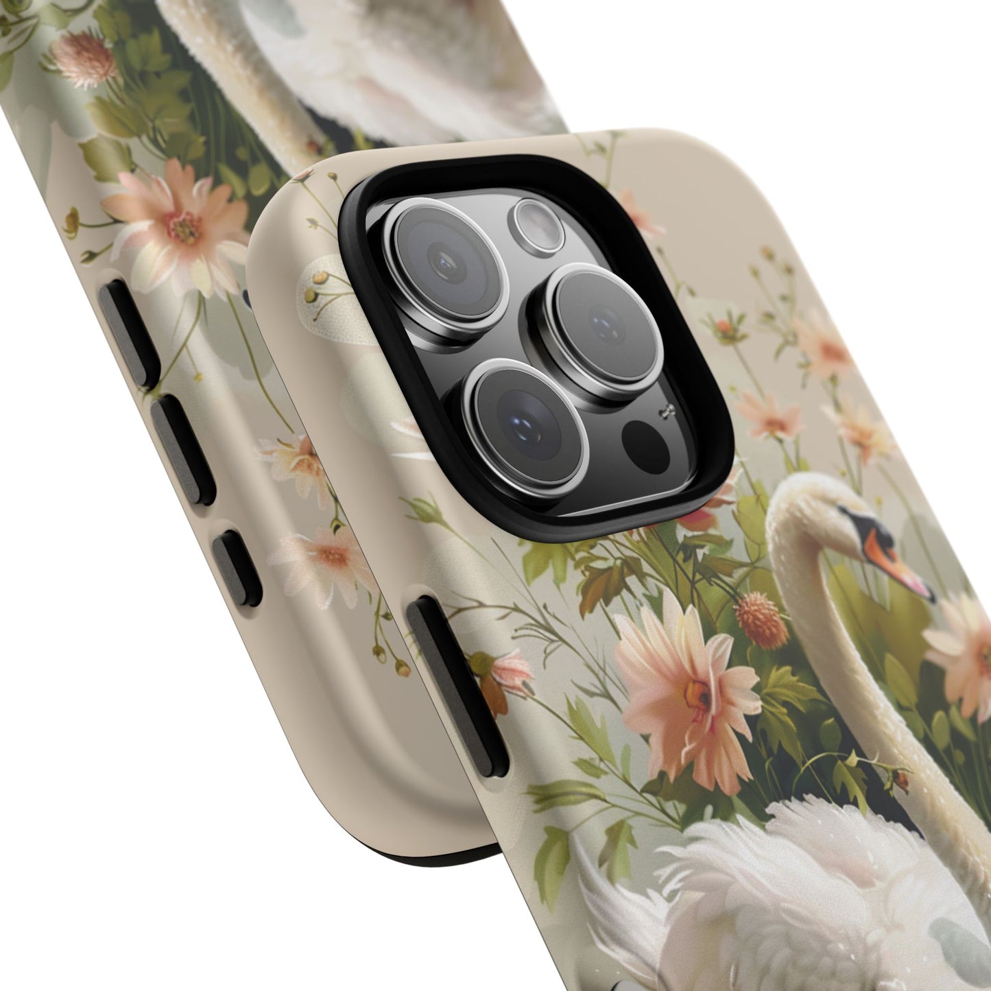 Floral Swan Phone Case β Bird Phone Case, Elegant & Protective for iPhone, Samsung & Google Pixel