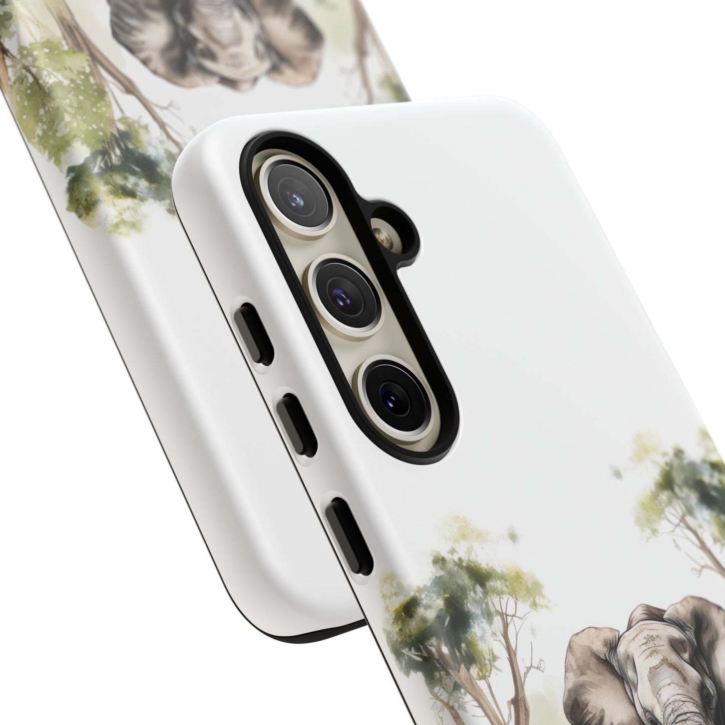 Serene Jungle Elephant Mobile Cover – Watercolor Wildlife Design