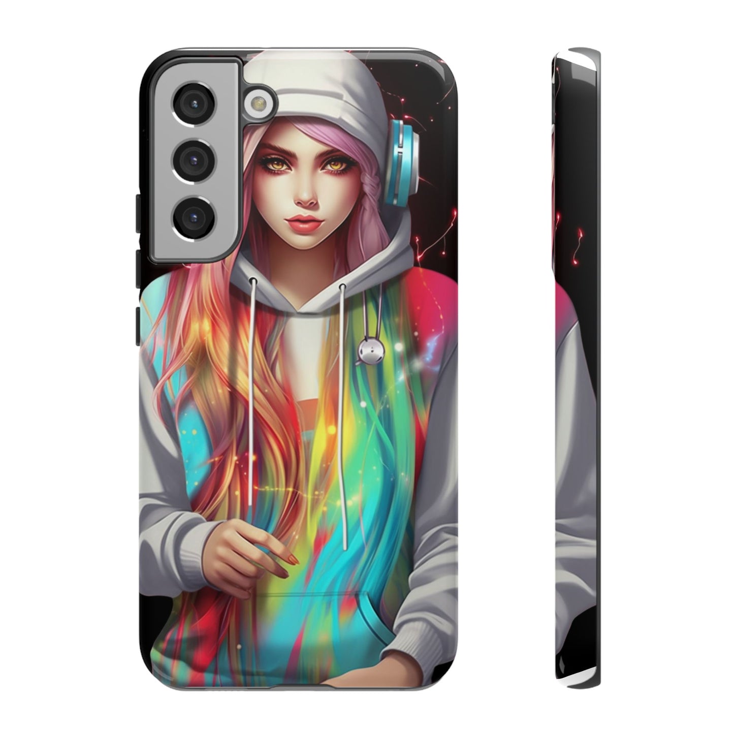 Anime Girl Phone Case - Cute Aesthetic Cover for iPhone, Samsung & Google Pixel, Girly Phone Case, Kawaii Phone Case, Anime Lover Gift