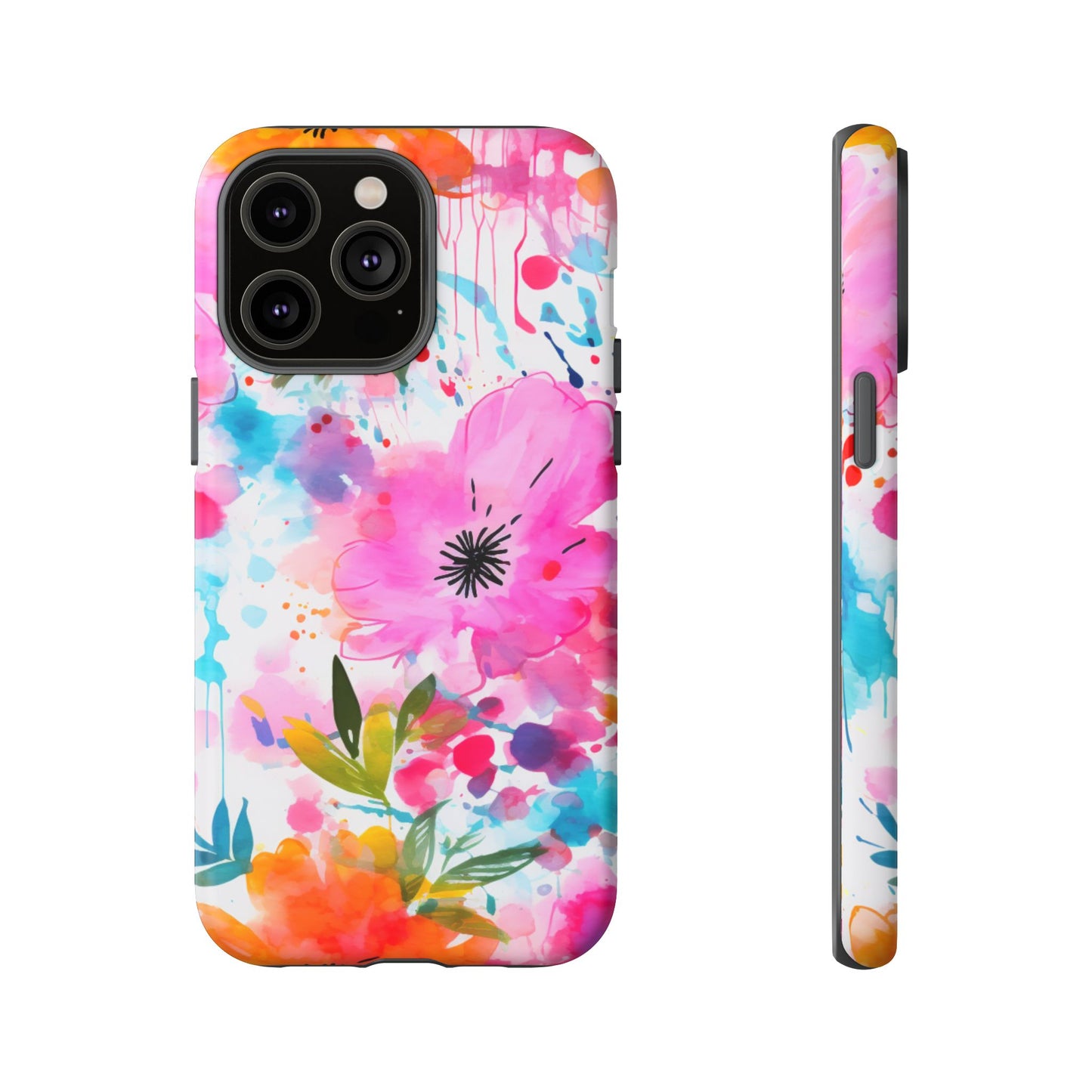 Vibrant Watercolor Floral Phone Case – Artistic & Colorful Design