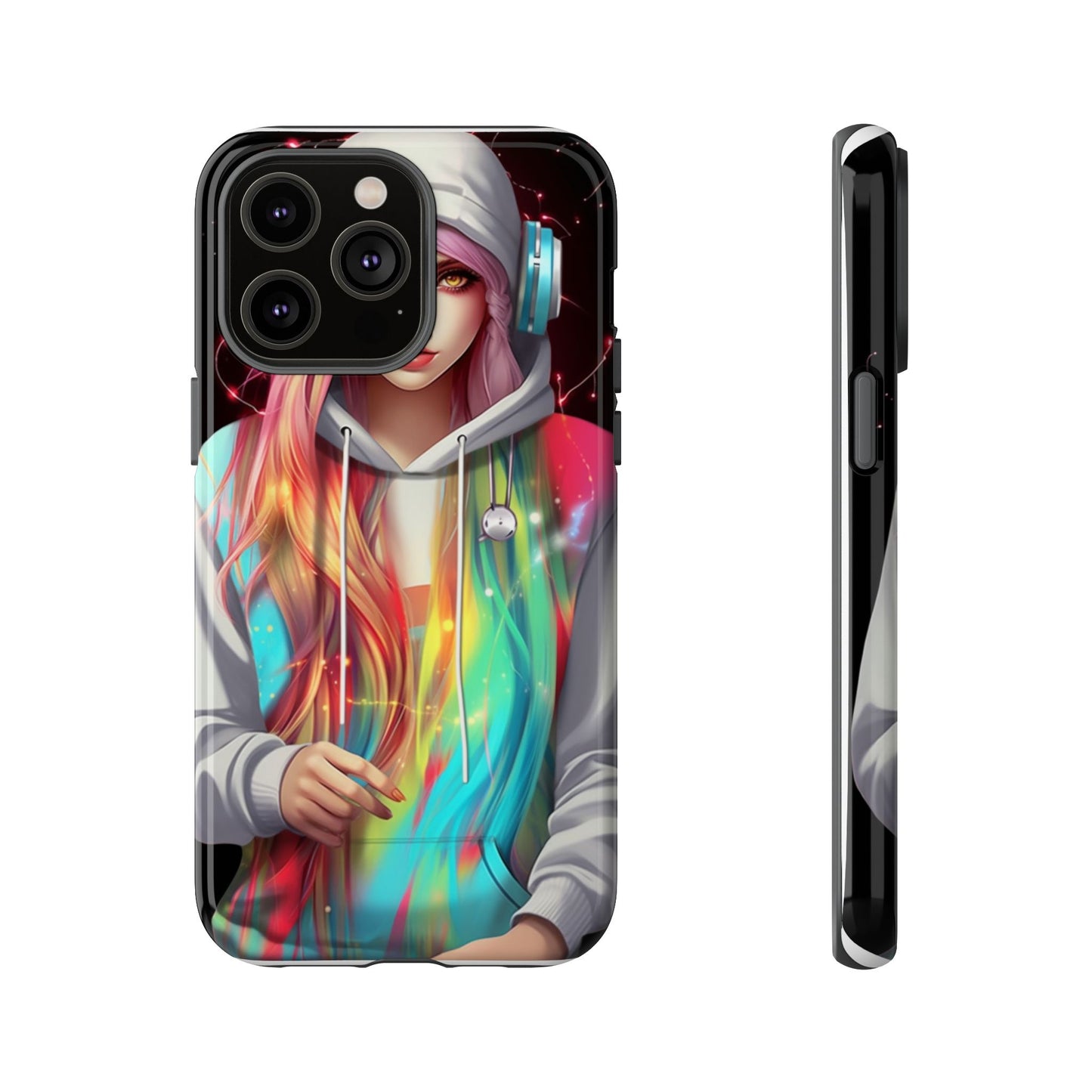Anime Girl Phone Case - Cute Aesthetic Cover for iPhone, Samsung & Google Pixel, Girly Phone Case, Kawaii Phone Case, Anime Lover Gift