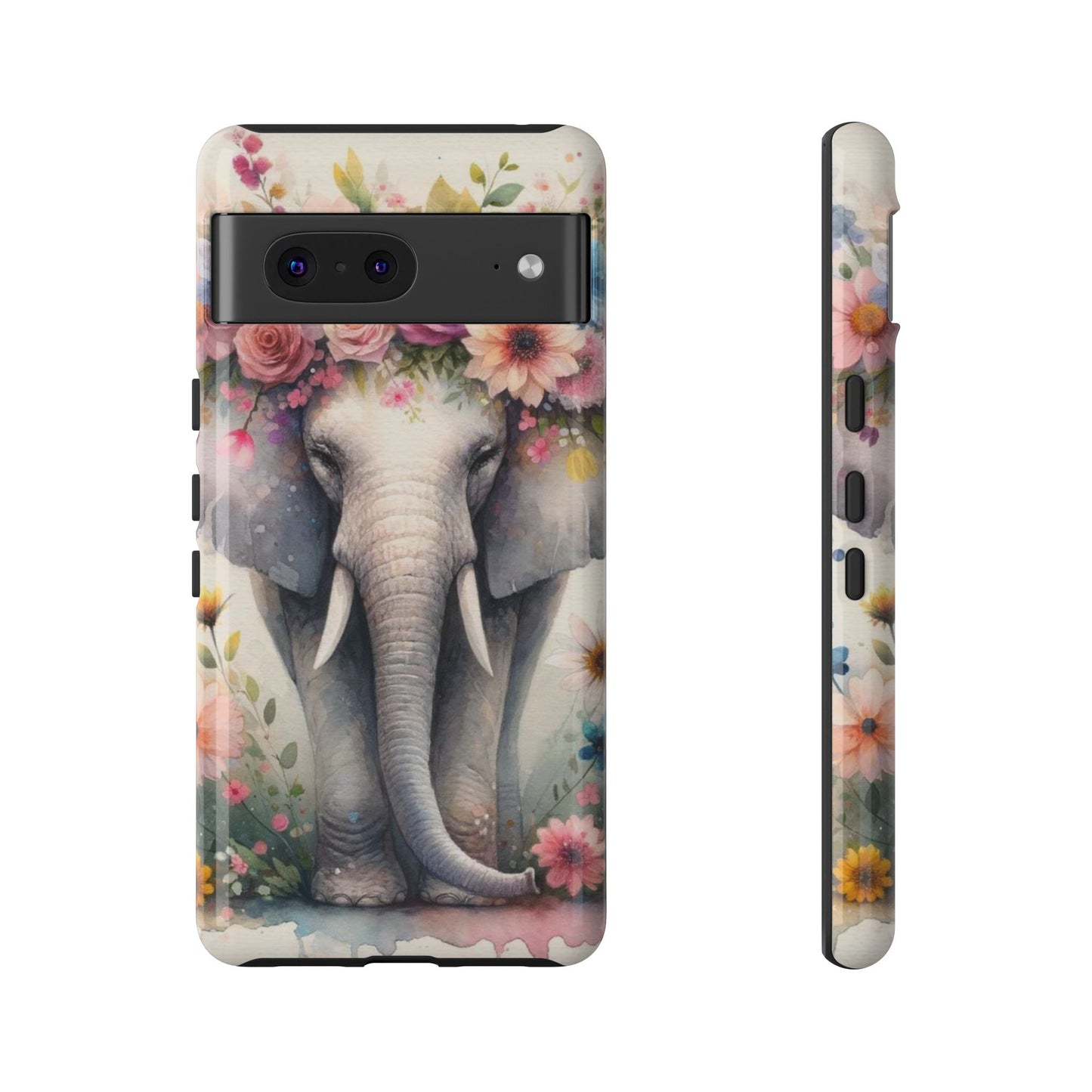 Watercolor Floral Elephant Mobile Cover – Dreamy Artistic Design