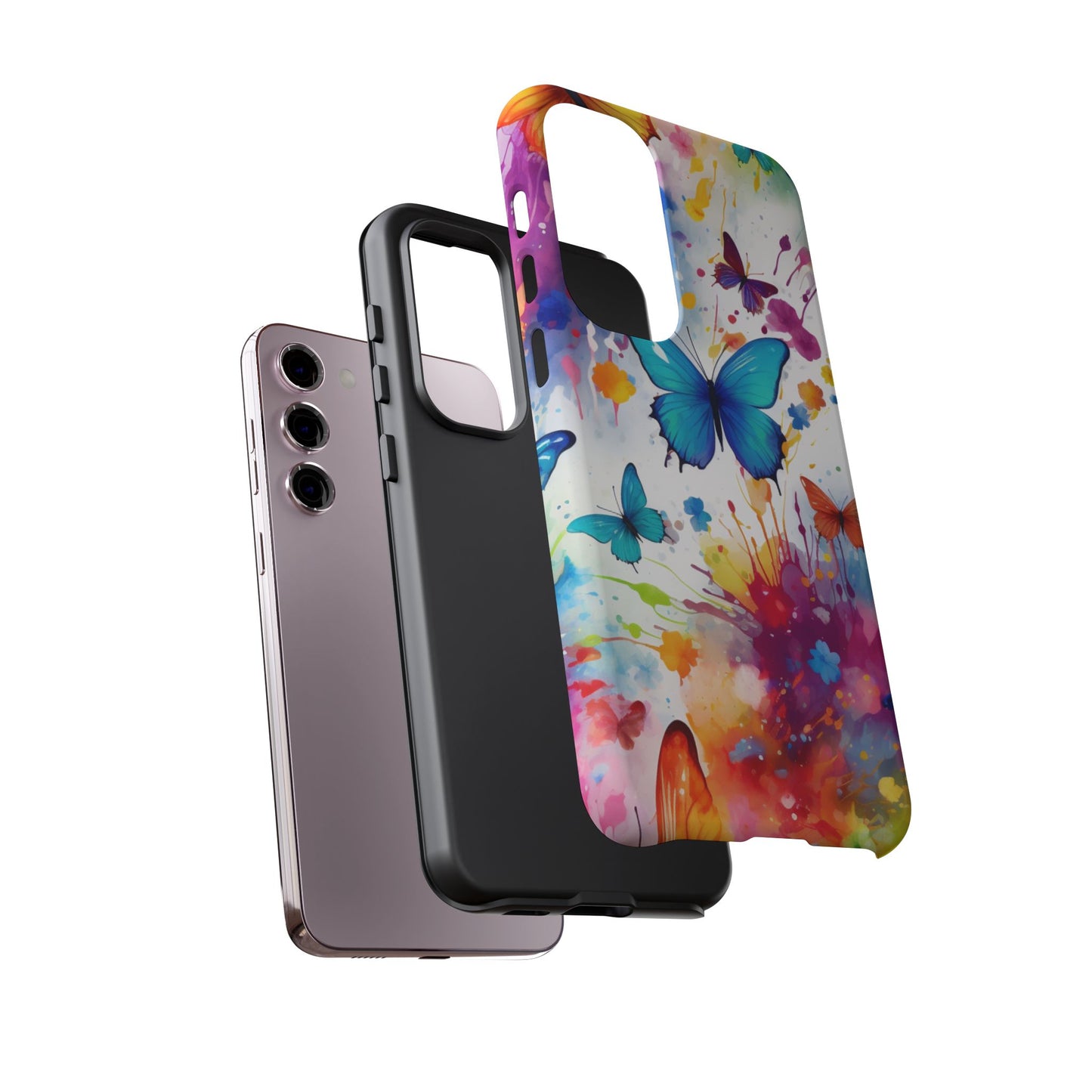 Vibrant Watercolor Butterfly Mobile Case