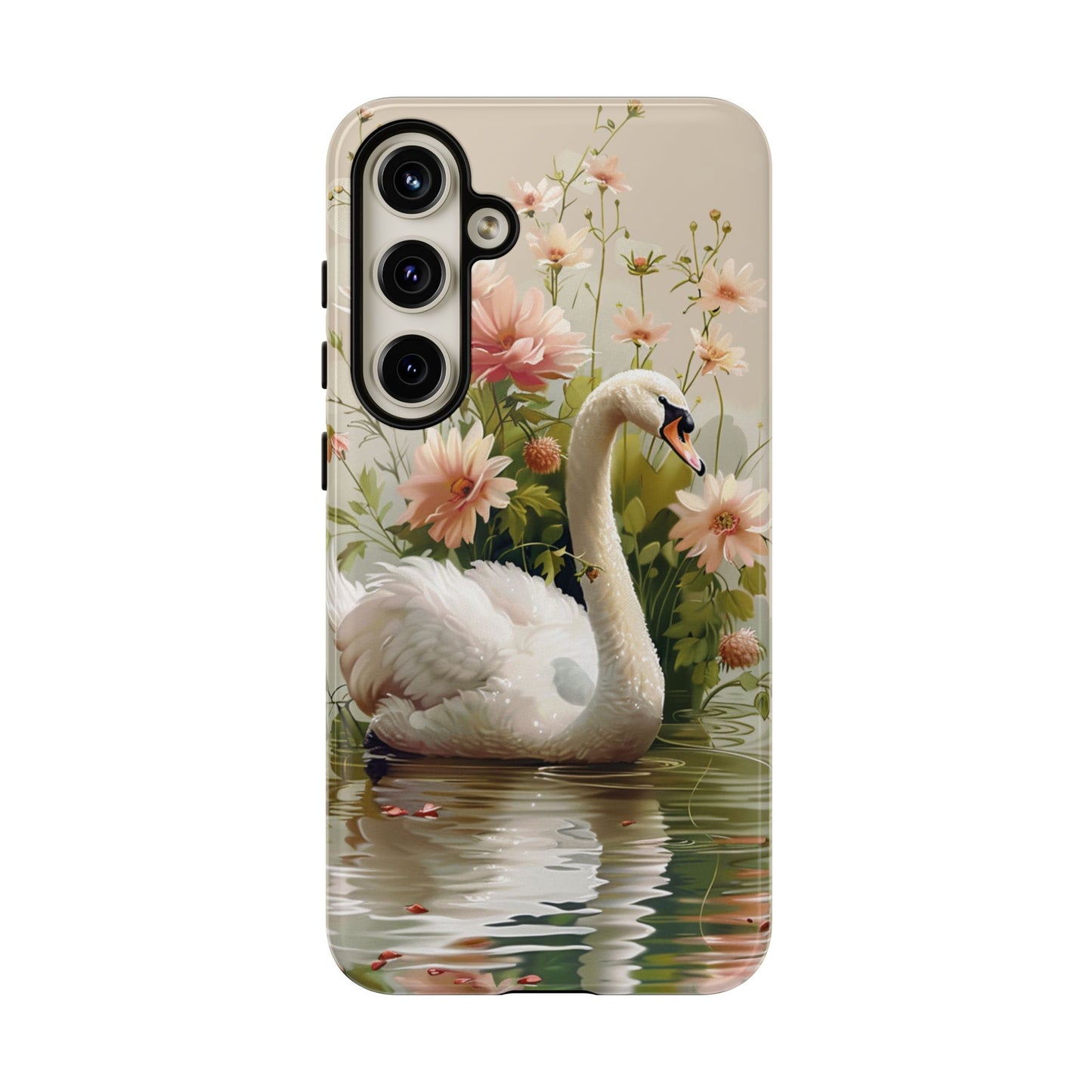 Floral Swan Phone Case β Bird Phone Case, Elegant & Protective for iPhone, Samsung & Google Pixel