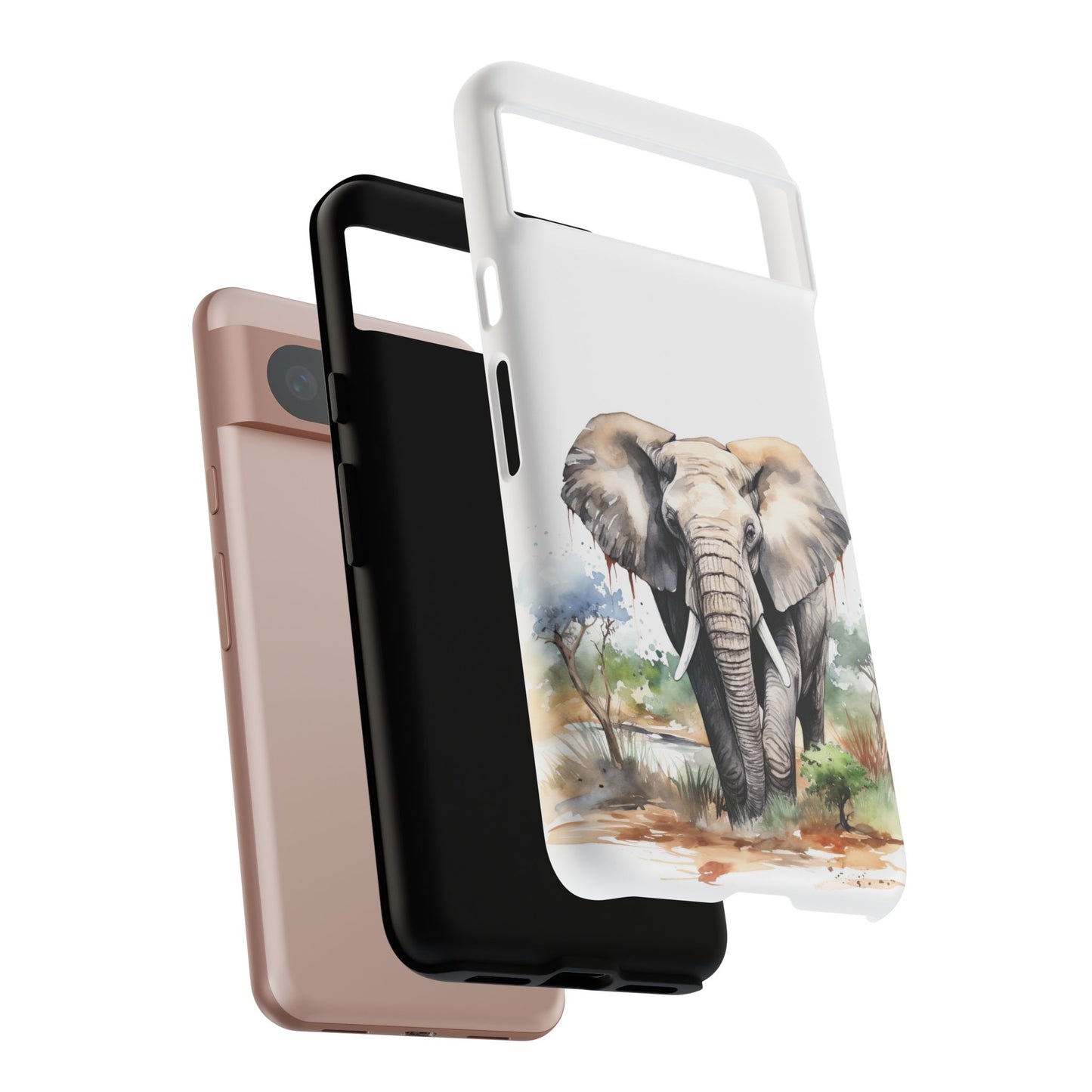 Safari Watercolor Elephant Mobile Cover – Artistic Wildlife Design