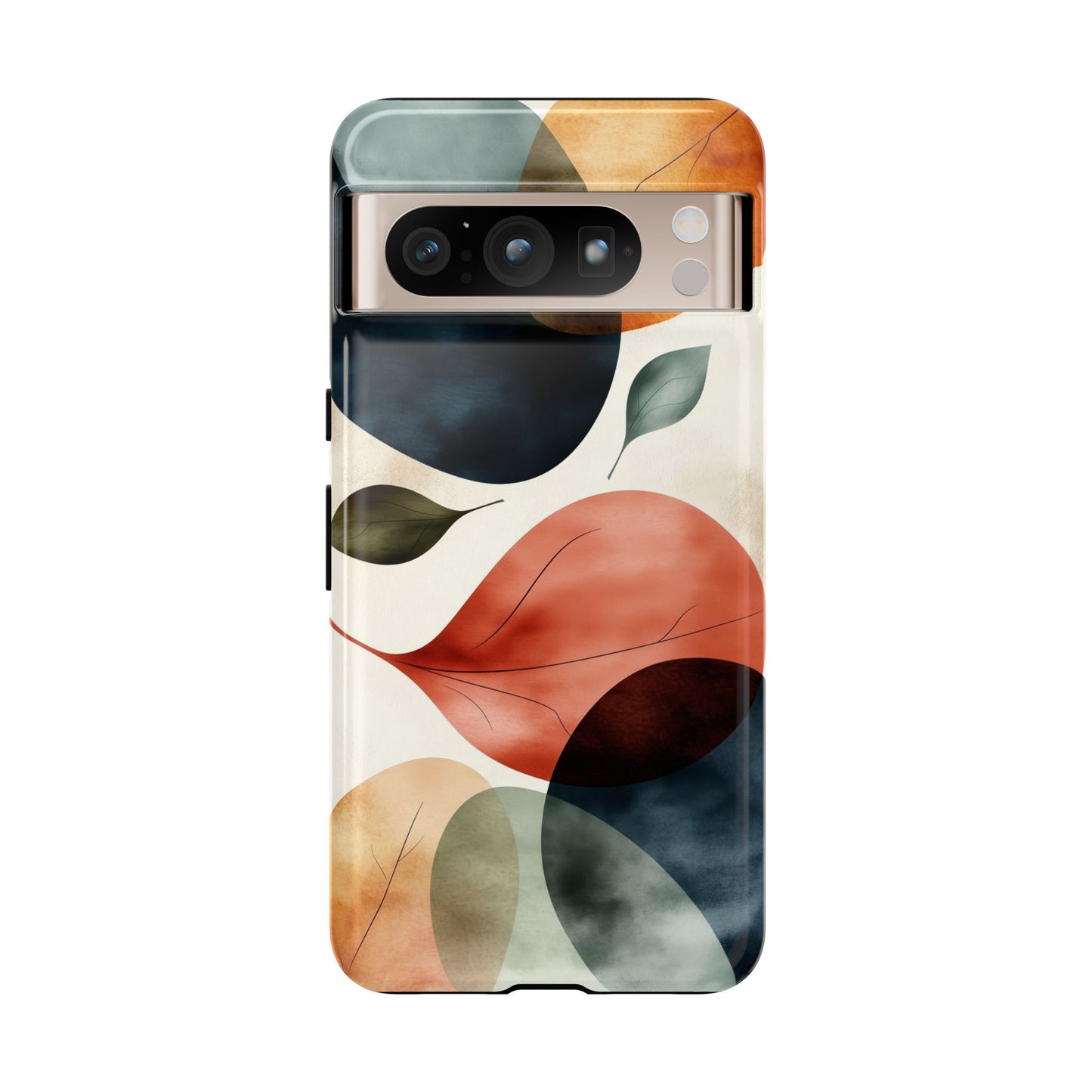 Tranquil Tones Terrazzo Leaves Print Phone Case for iPhone, Pixel & Samsung