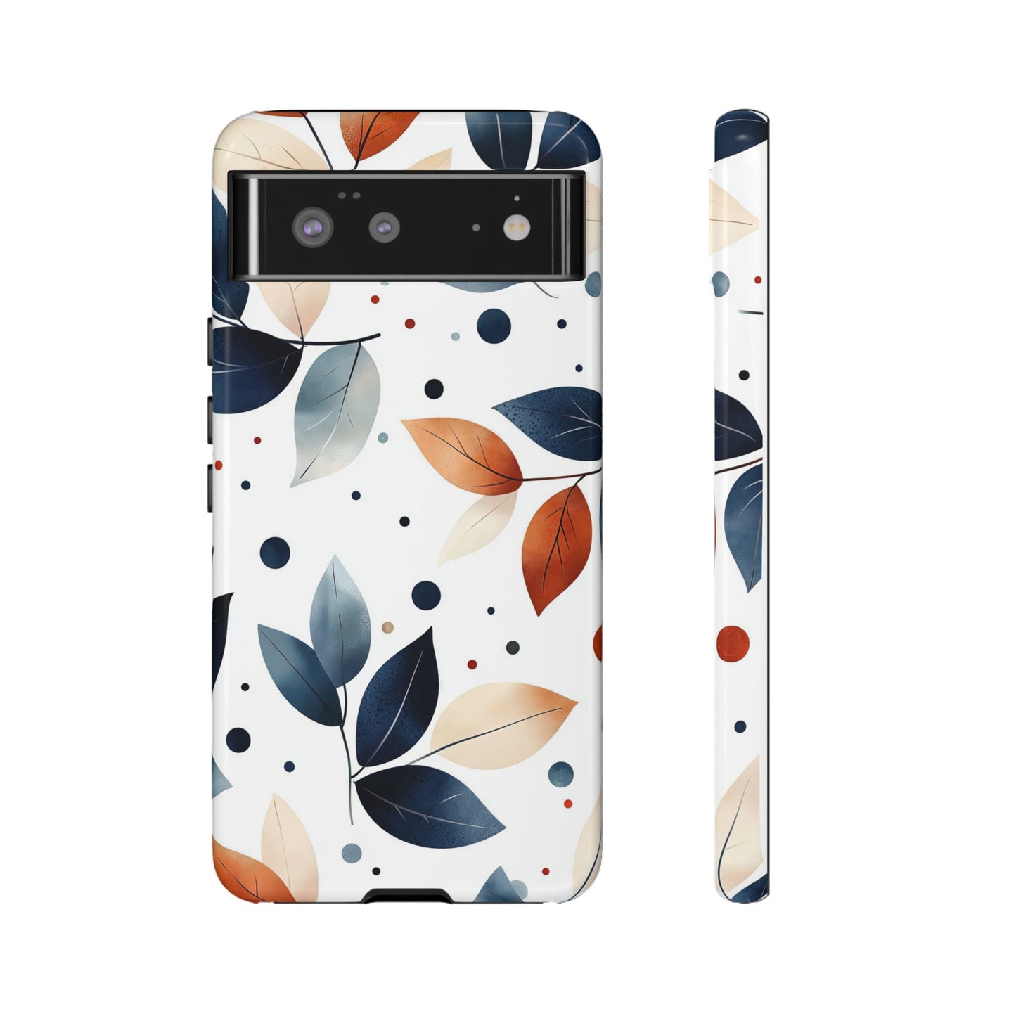 Autumn Breeze Leaf Pattern Phone Case | Elegant Botanical Design for iPhone, Samsung & Google Pixel
