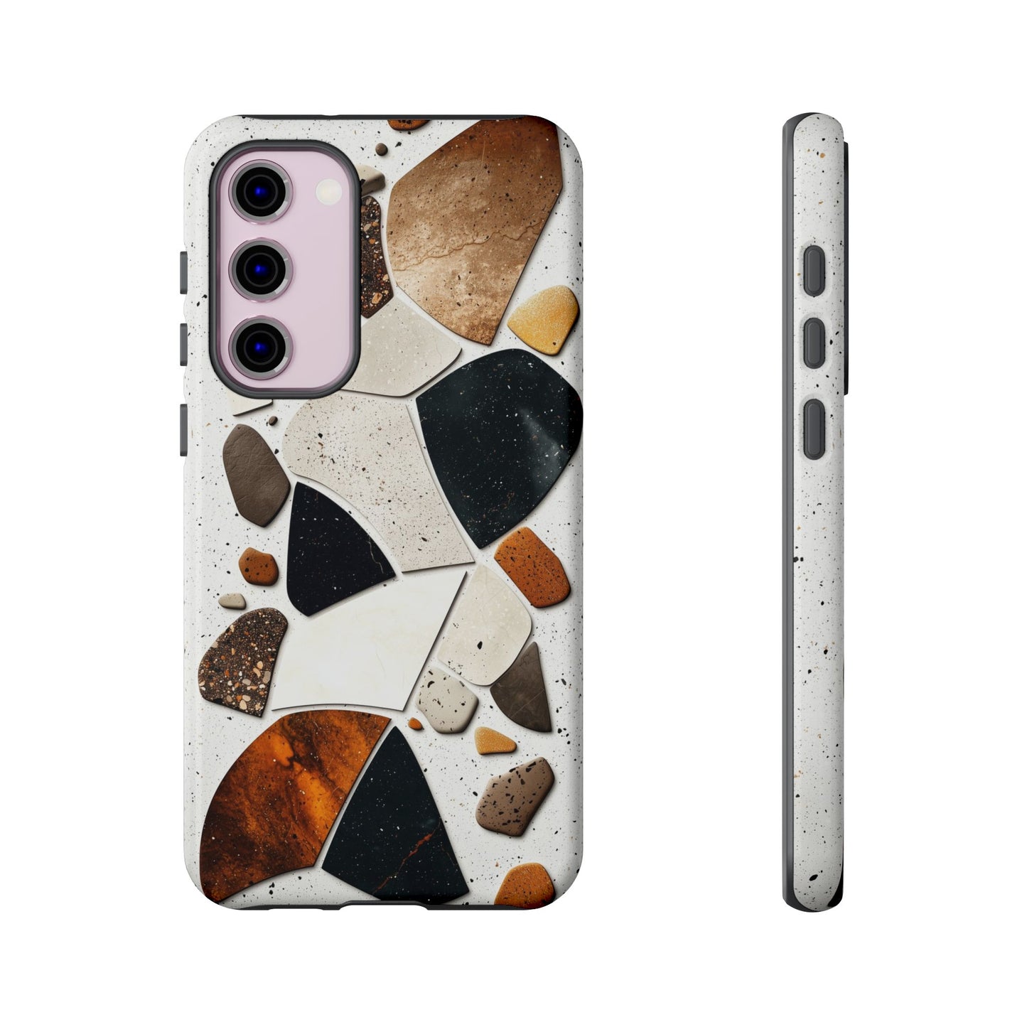 Earthy Terrazzo Abstract Phone Case β Natural & Bold for iPhone, google Pixel & Samsung