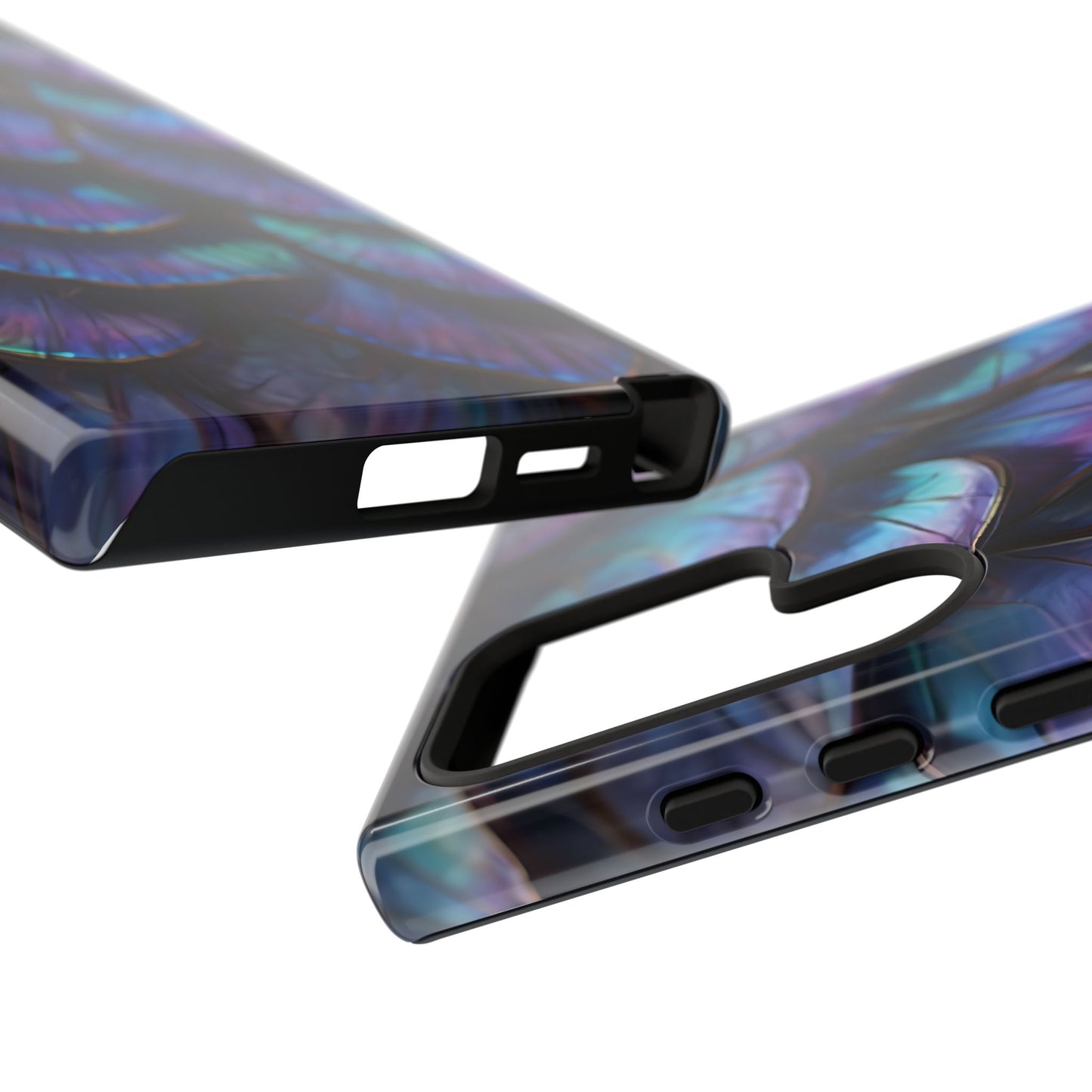 Abstract Macro Shot of Iridescent Butterfly Fish Scales Phone Case Design