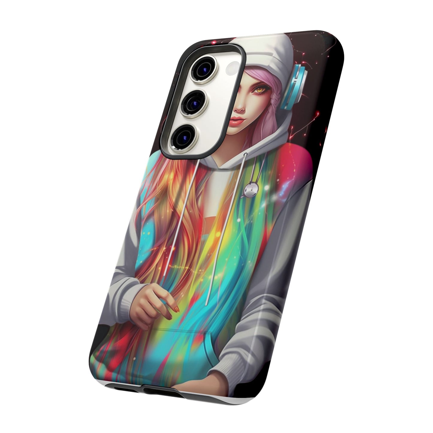 Anime Girl Phone Case - Cute Aesthetic Cover for iPhone, Samsung & Google Pixel, Girly Phone Case, Kawaii Phone Case, Anime Lover Gift