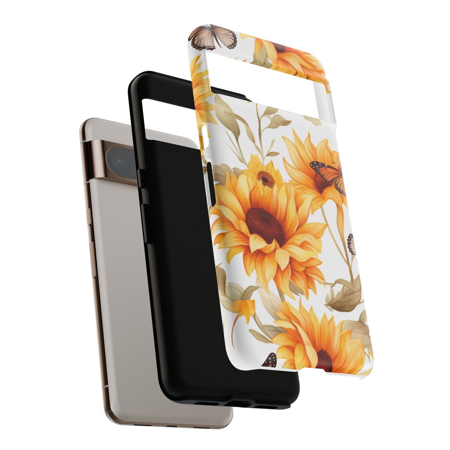 Sunflower & Butterfly Aesthetic Mobile Case – Bright & Nature-Inspired
