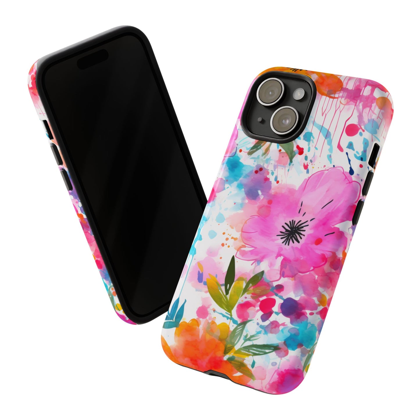 Vibrant Watercolor Floral Phone Case – Artistic & Colorful Design