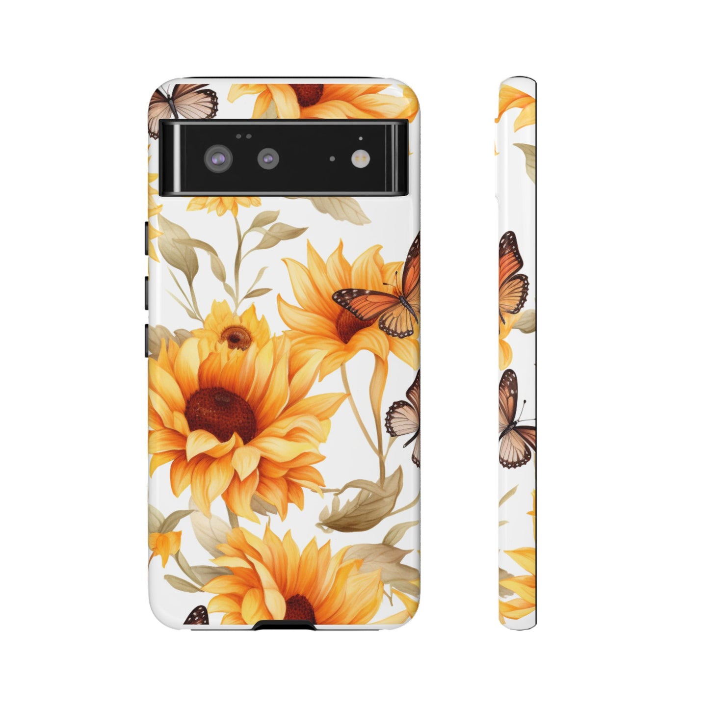 Sunflower & Butterfly Aesthetic Mobile Case – Bright & Nature-Inspired