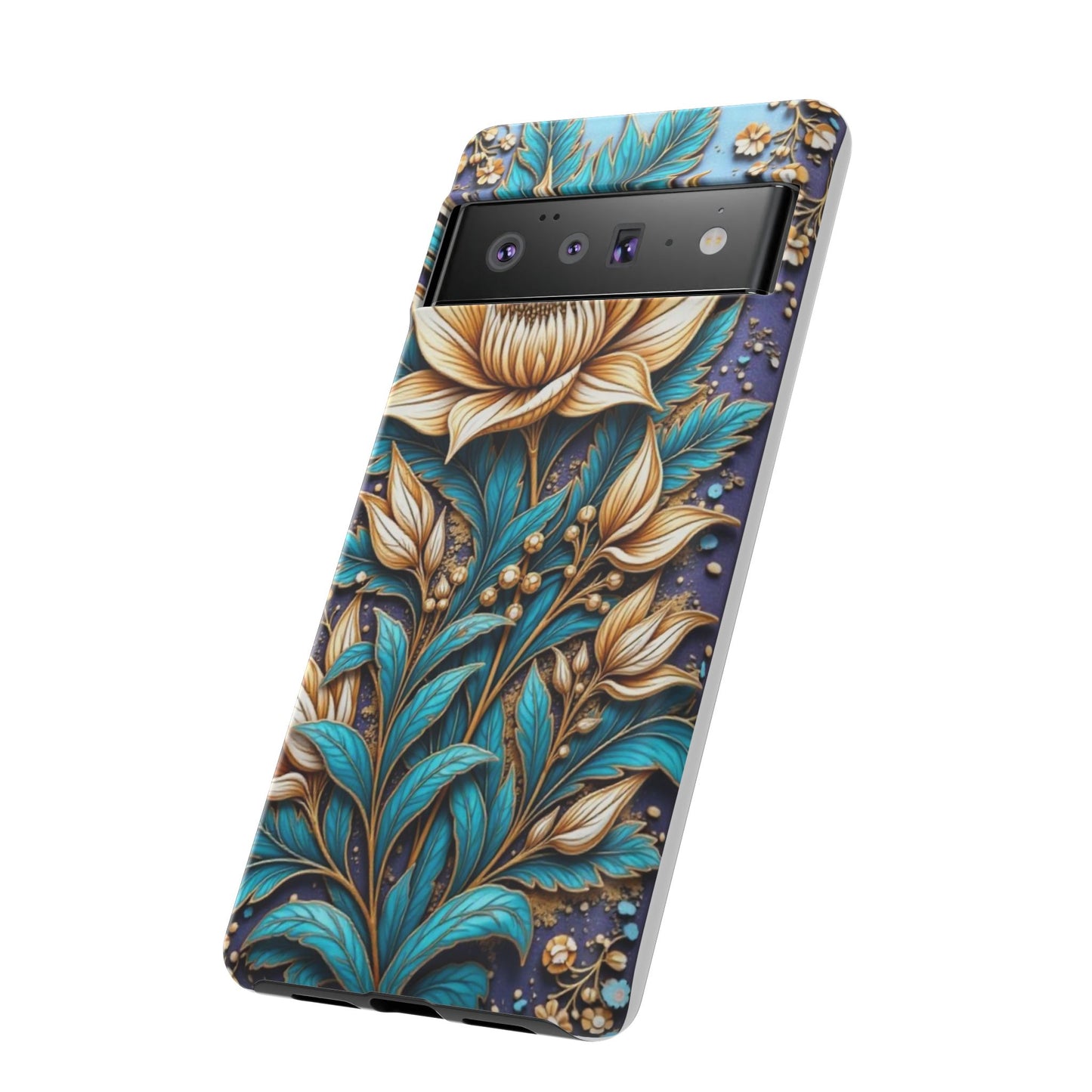 Golden Chrysanthemum: Floral Stained Glass Masterpiece