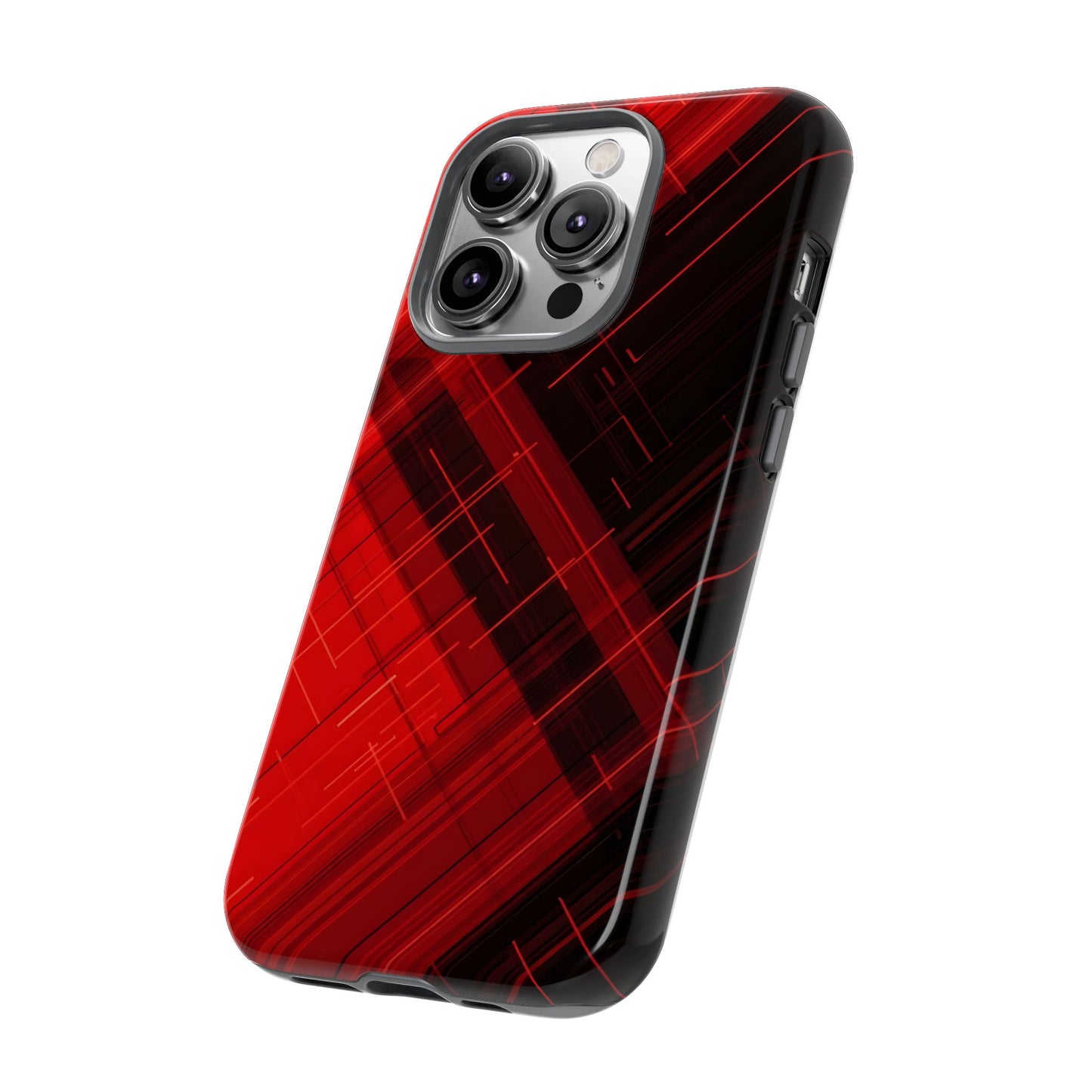Abstract Red and Black Geometric Pattern