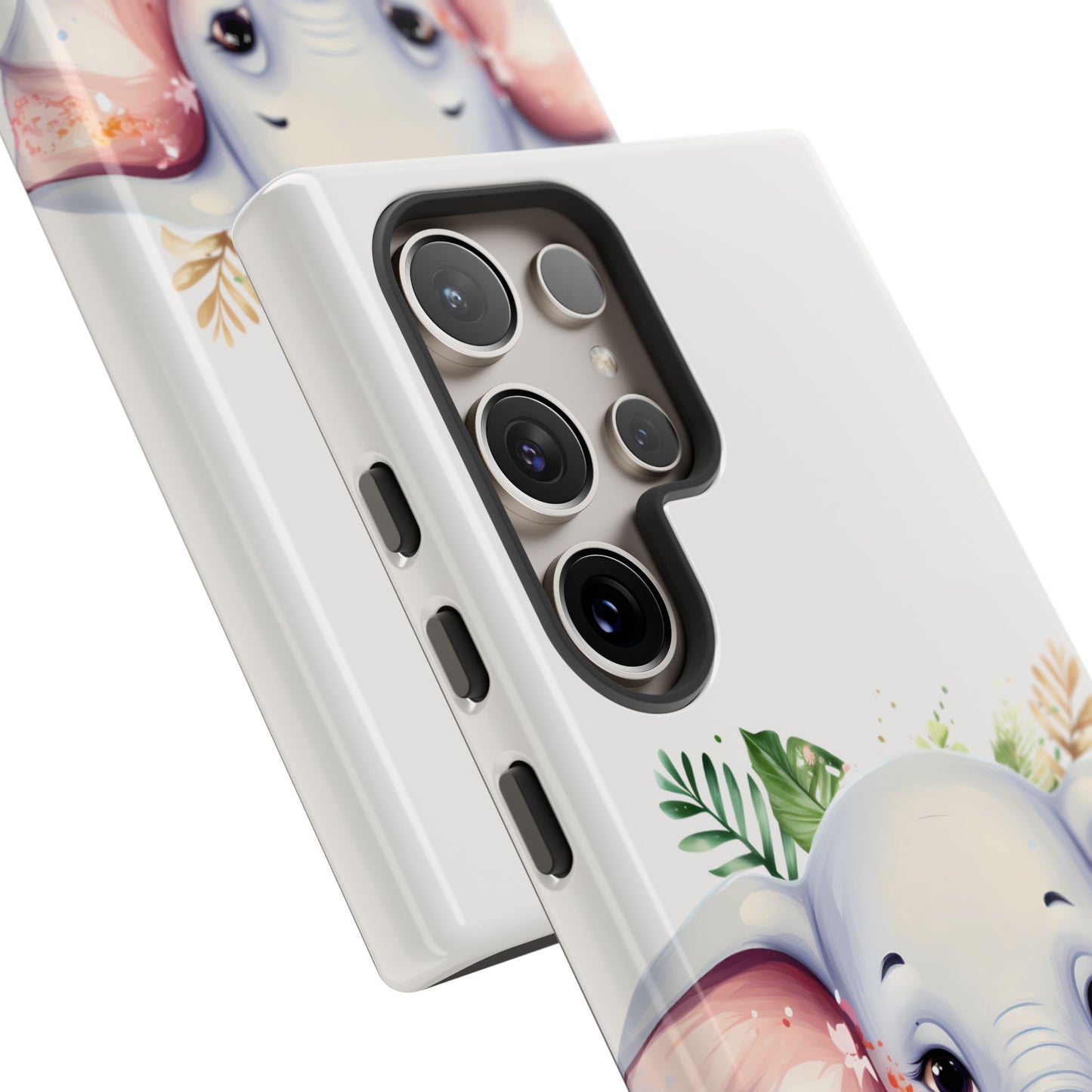 Adorable Baby Elephant Mobile Cover – Floral Fantasy Art