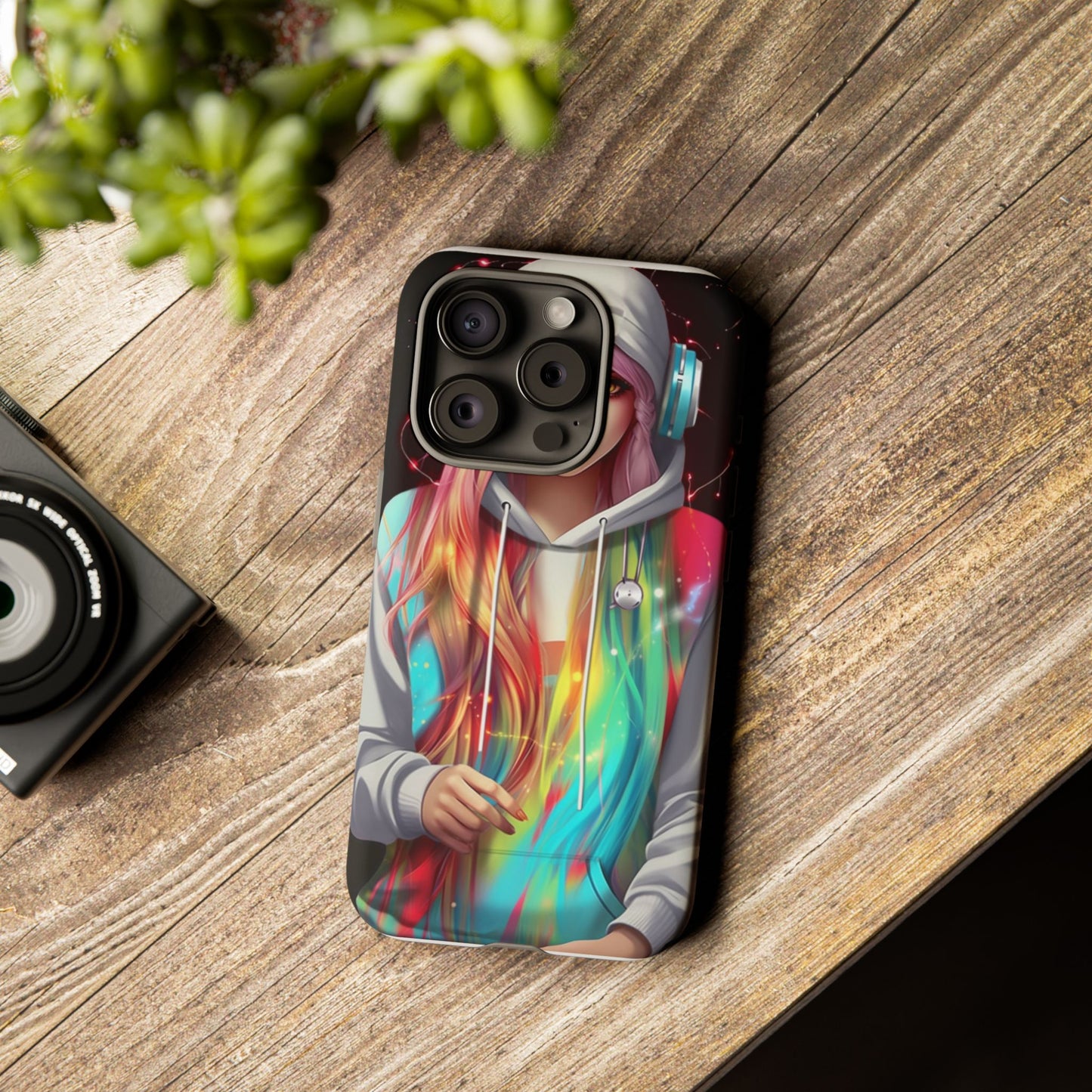 Anime Girl Phone Case - Cute Aesthetic Cover for iPhone, Samsung & Google Pixel, Girly Phone Case, Kawaii Phone Case, Anime Lover Gift