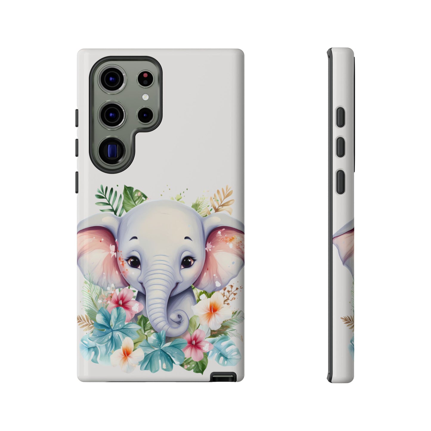 Adorable Baby Elephant Mobile Cover – Floral Fantasy Art