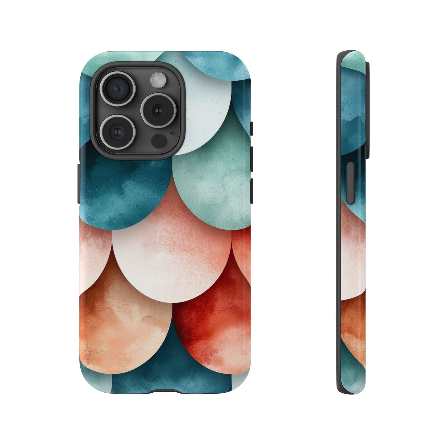 Pastel Scales – Elegant Watercolor Fish Scale Phone Case for iPhone, Pixel & Samsung