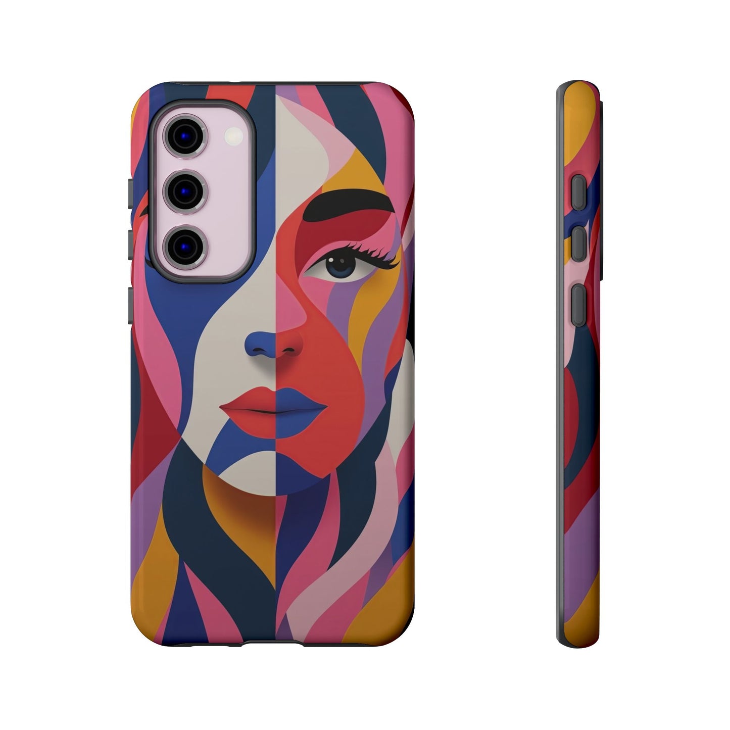 Abstract Portrait Phone Case - Vibrant Colors for iPhone, Google Pixel, and Samsung