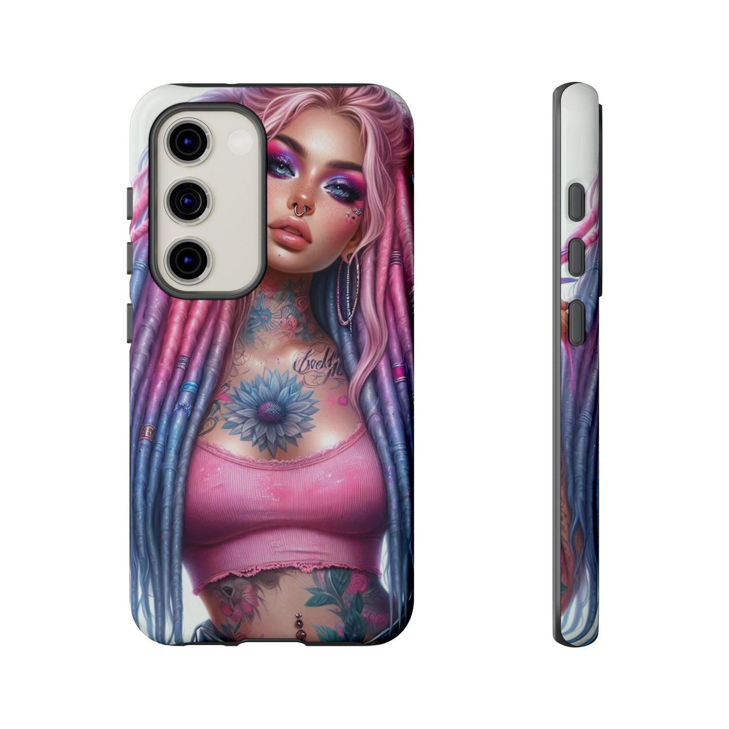 Boho Dream – Vibrant Dreadlocks & Floral Ink Mobile Cover