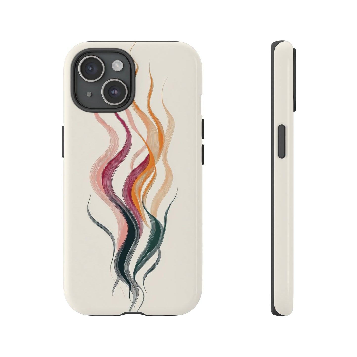 Whispering Waves – Elegant Line Art Abstract Phone Case for iPhone, Samsung & Pixel