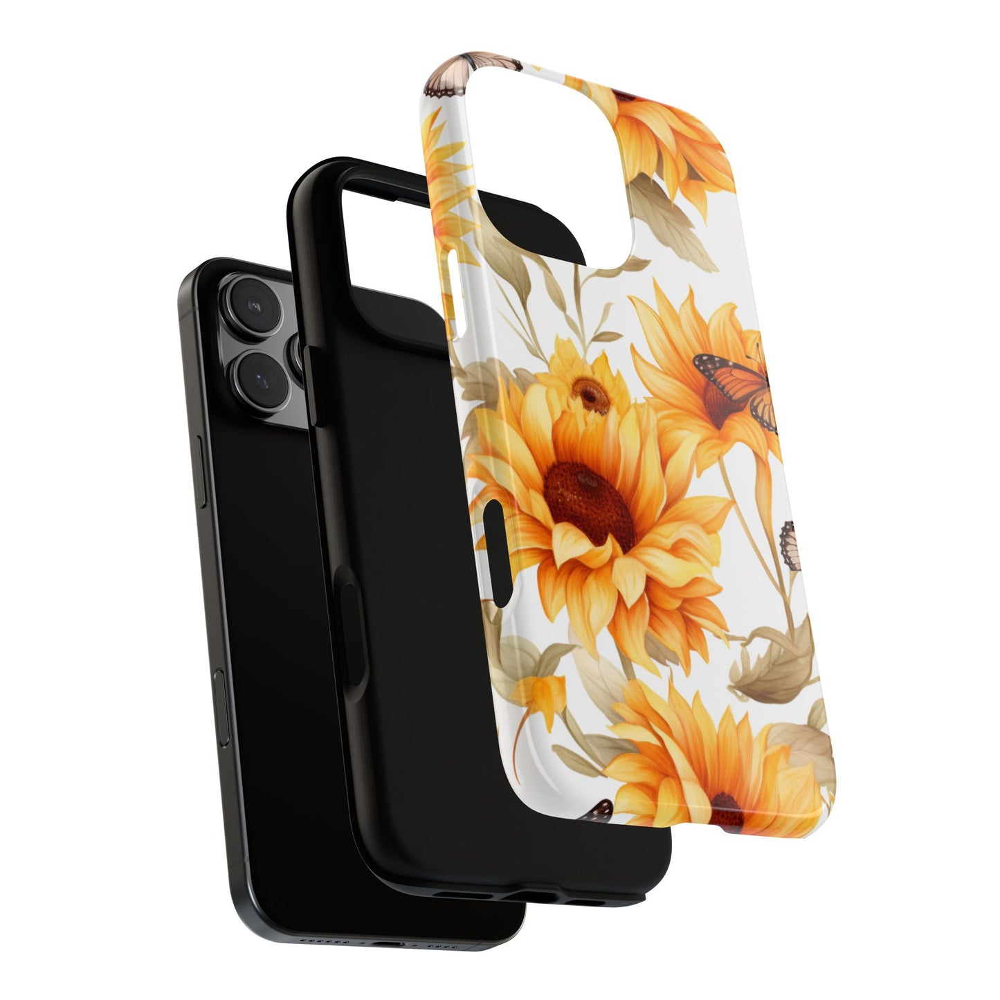 Sunflower & Butterfly Aesthetic Mobile Case – Bright & Nature-Inspired