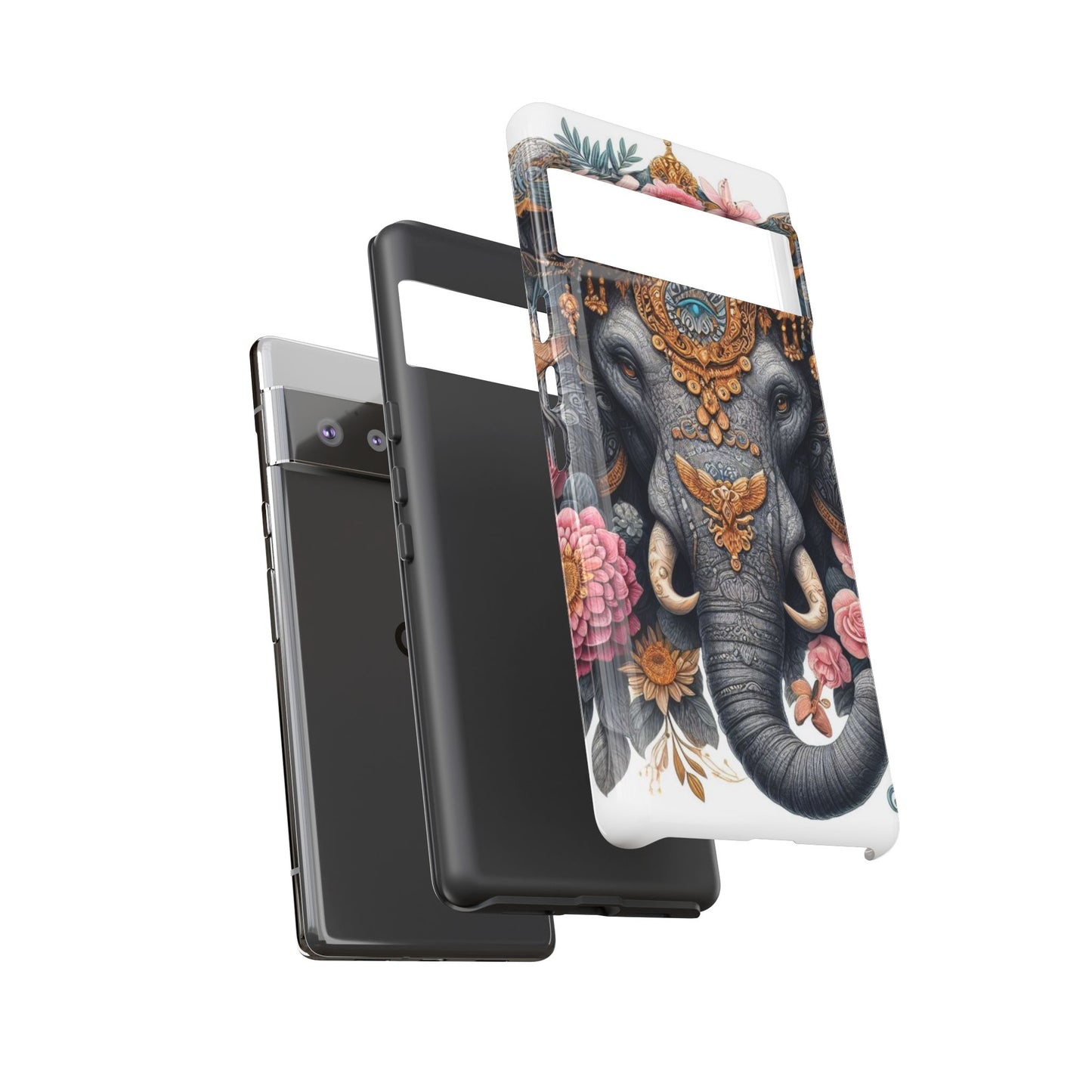 Golden Royal Elephant Mobile Cover – Luxurious Ornate Art