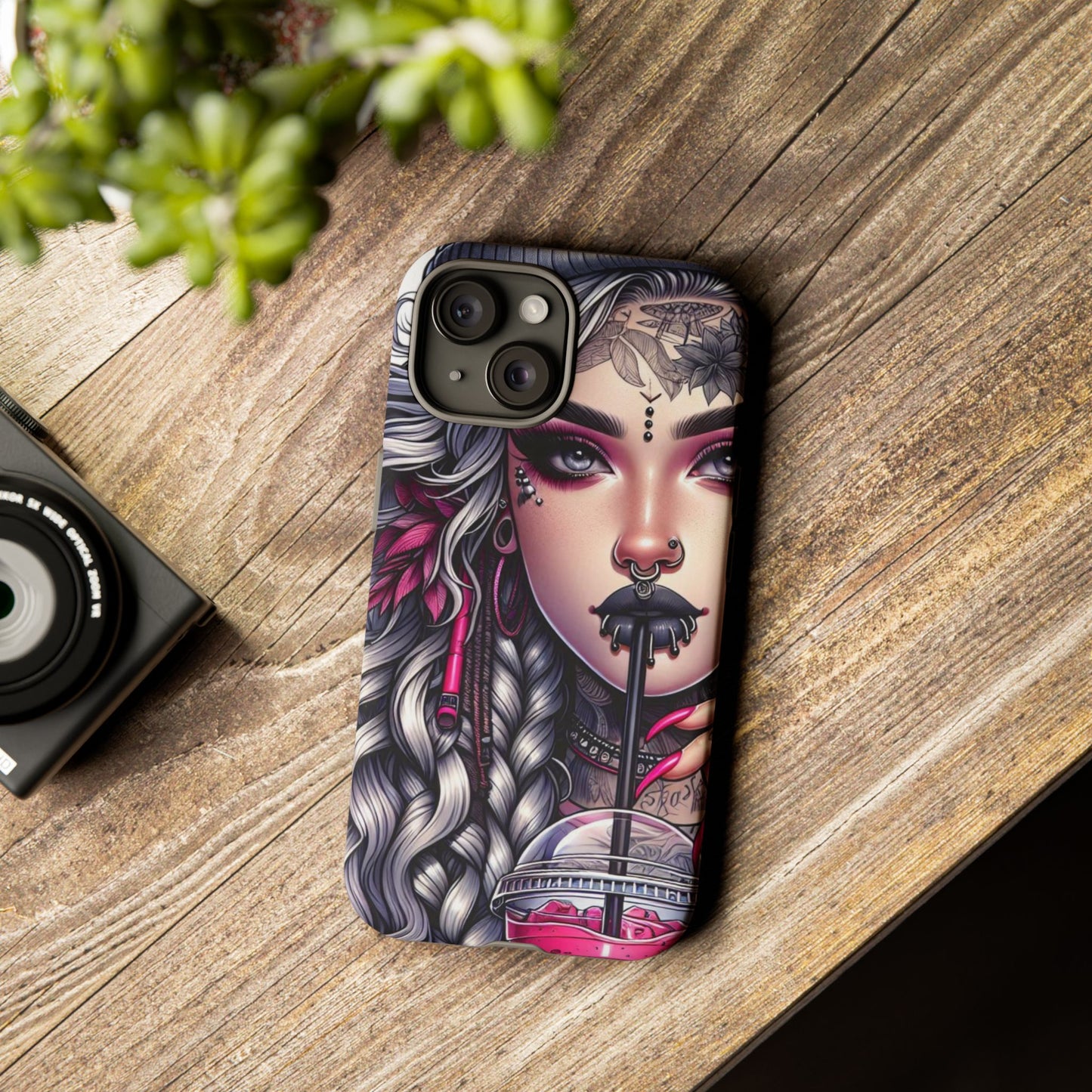 Icy Rebel – Silver Dreads & Edgy Street Chic Mobile Cover