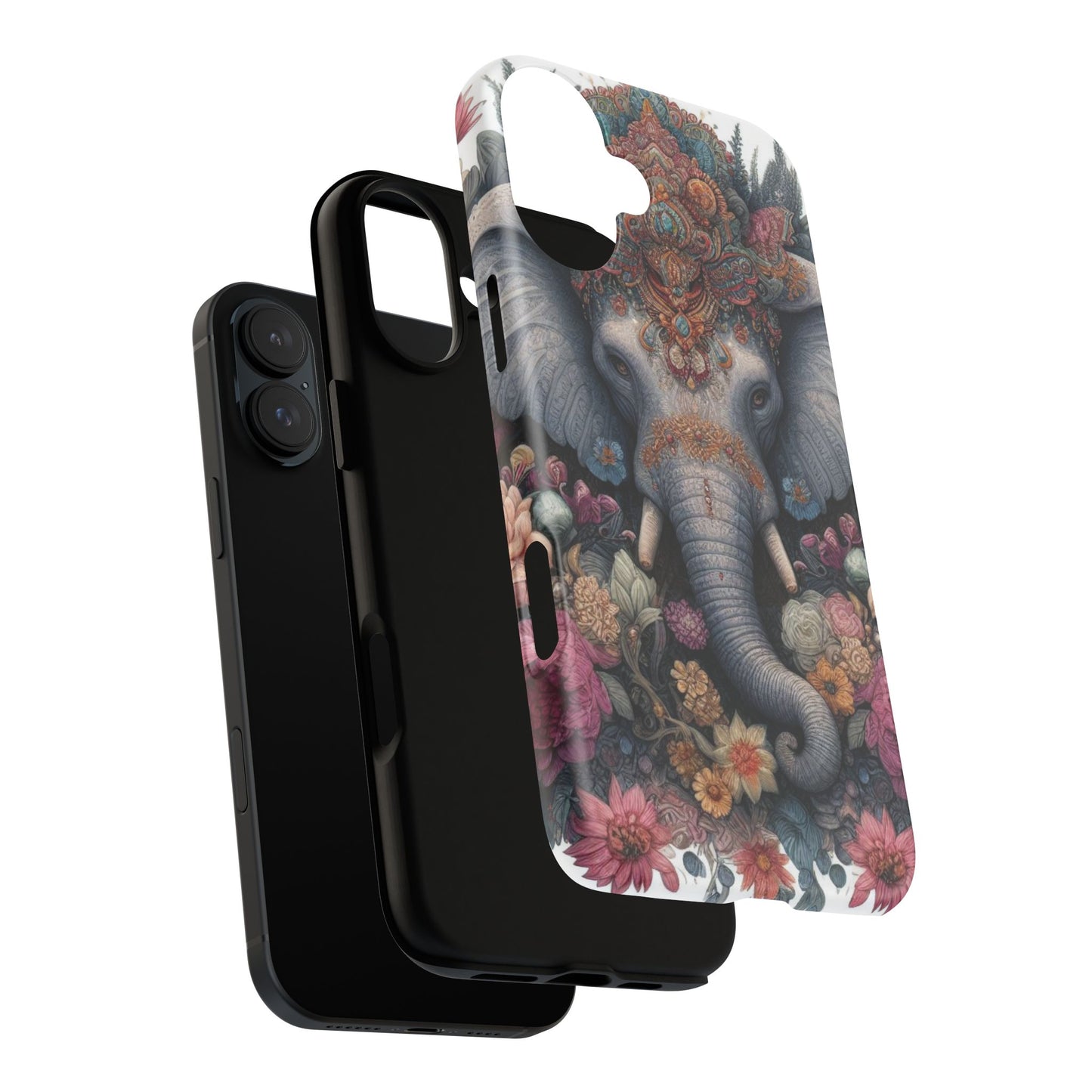 Regal Ornate Elephant Mobile Cover – Majestic Bohemian Art