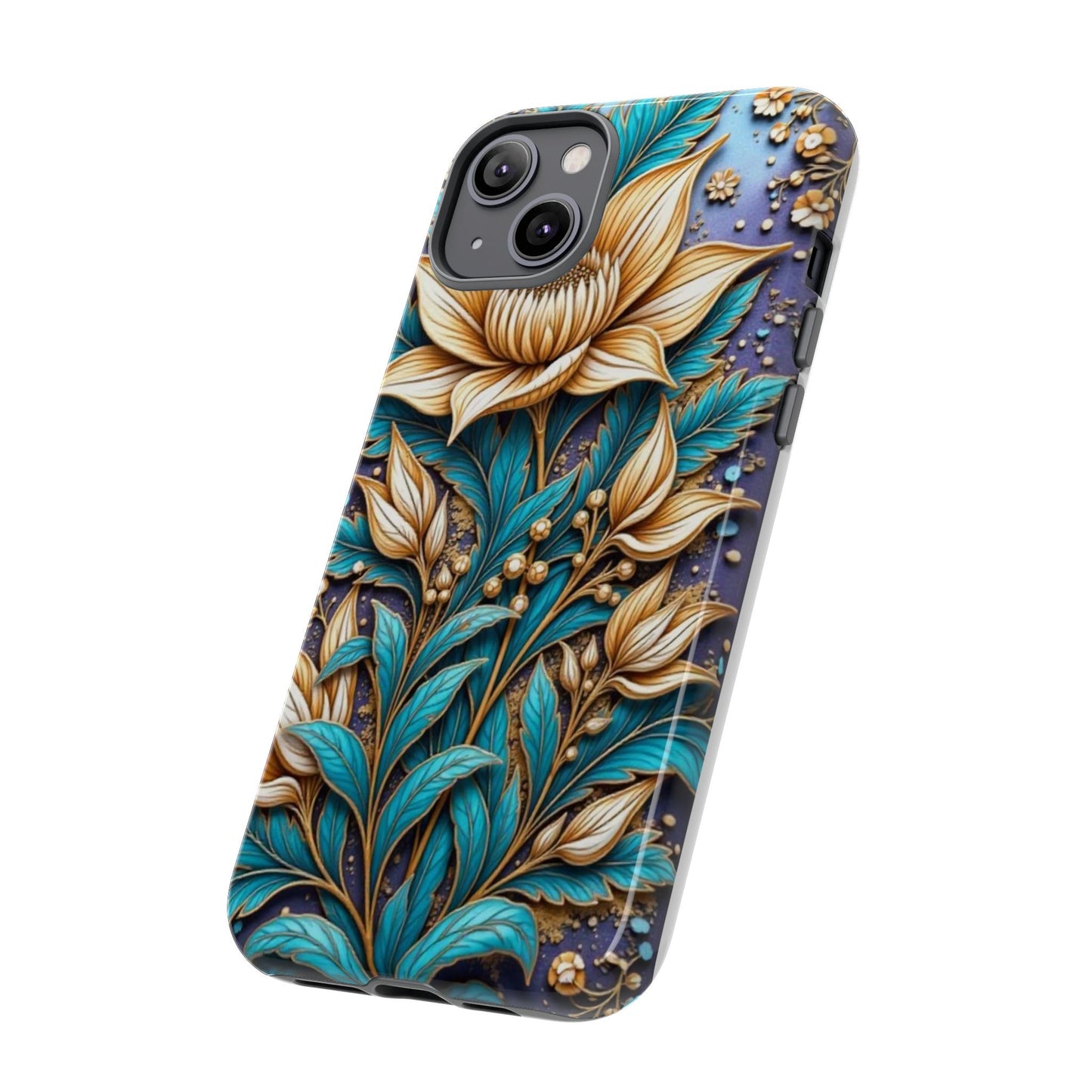 Golden Chrysanthemum: Floral Stained Glass Masterpiece