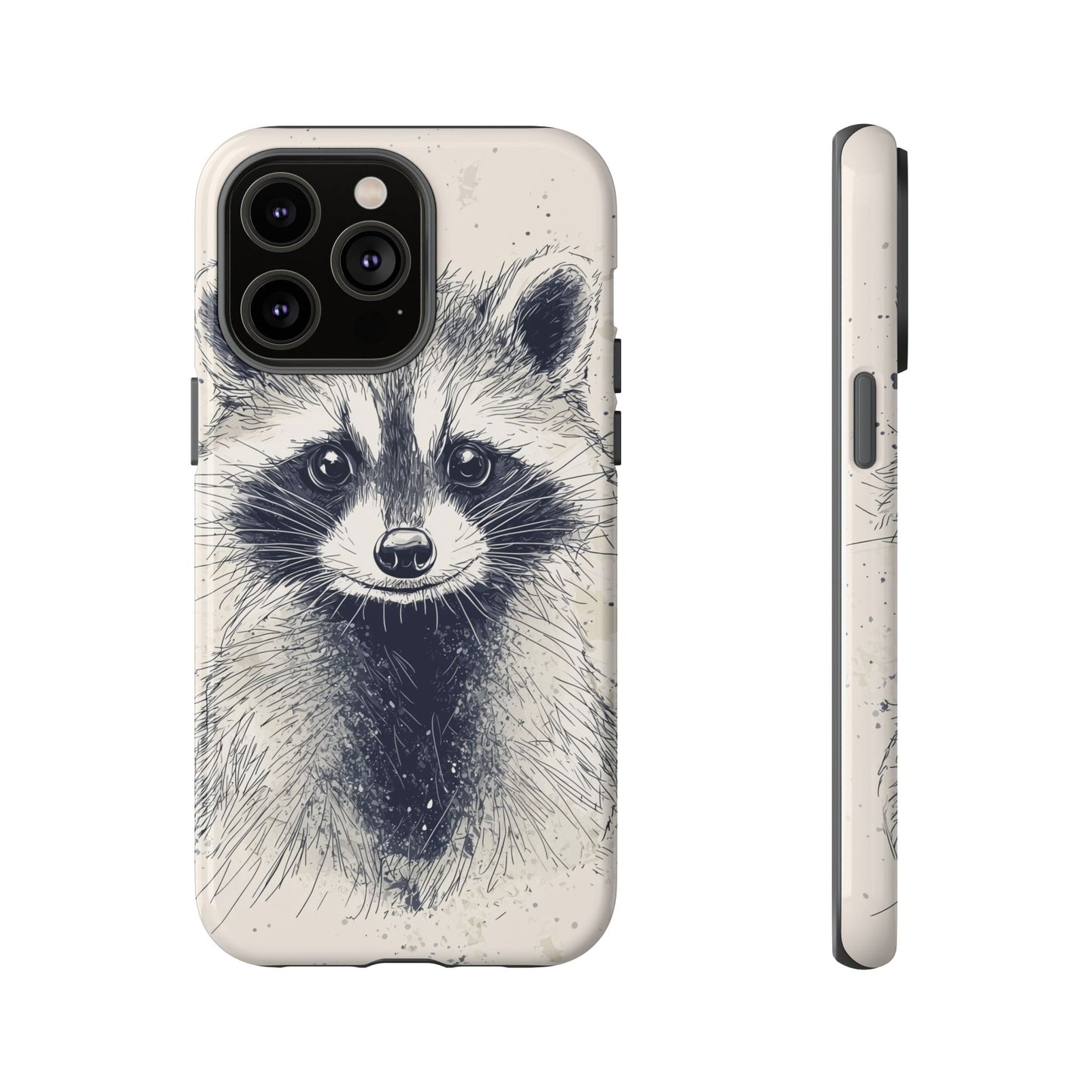 Midnight Mischief: Raccoon Portrait Phone Case for iPhone, Samsung & Pixel