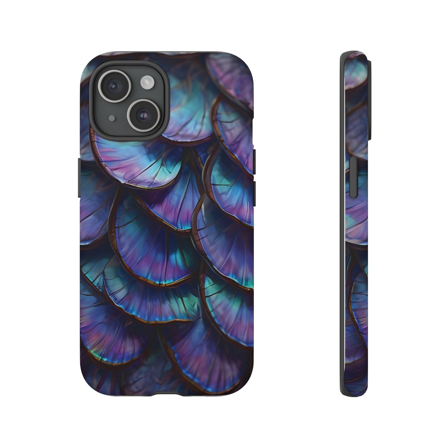 Abstract Macro Shot of Iridescent Butterfly Fish Scales Phone Case Design