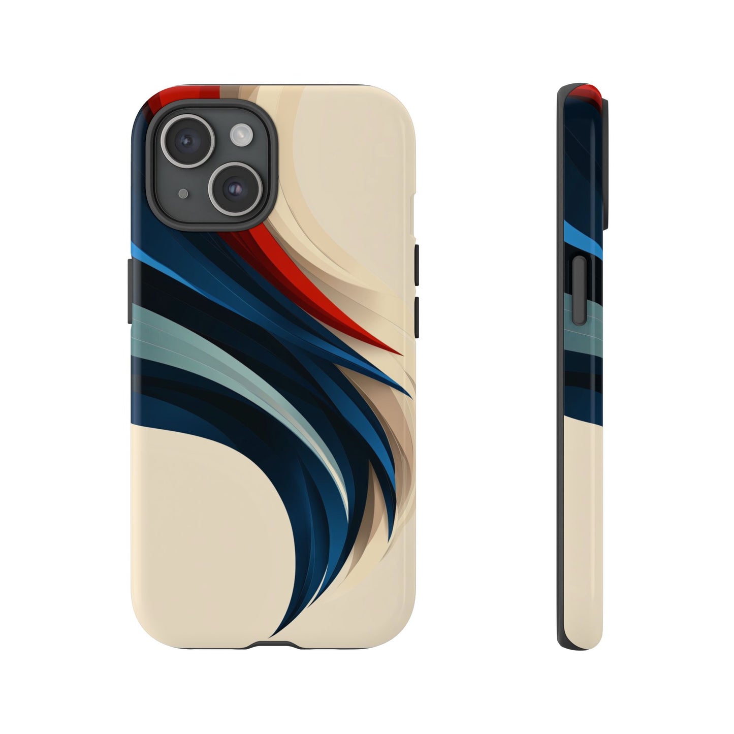 Crimson Flow – Abstract Motion Phone Case for iPhone, Samsung & Pixel
